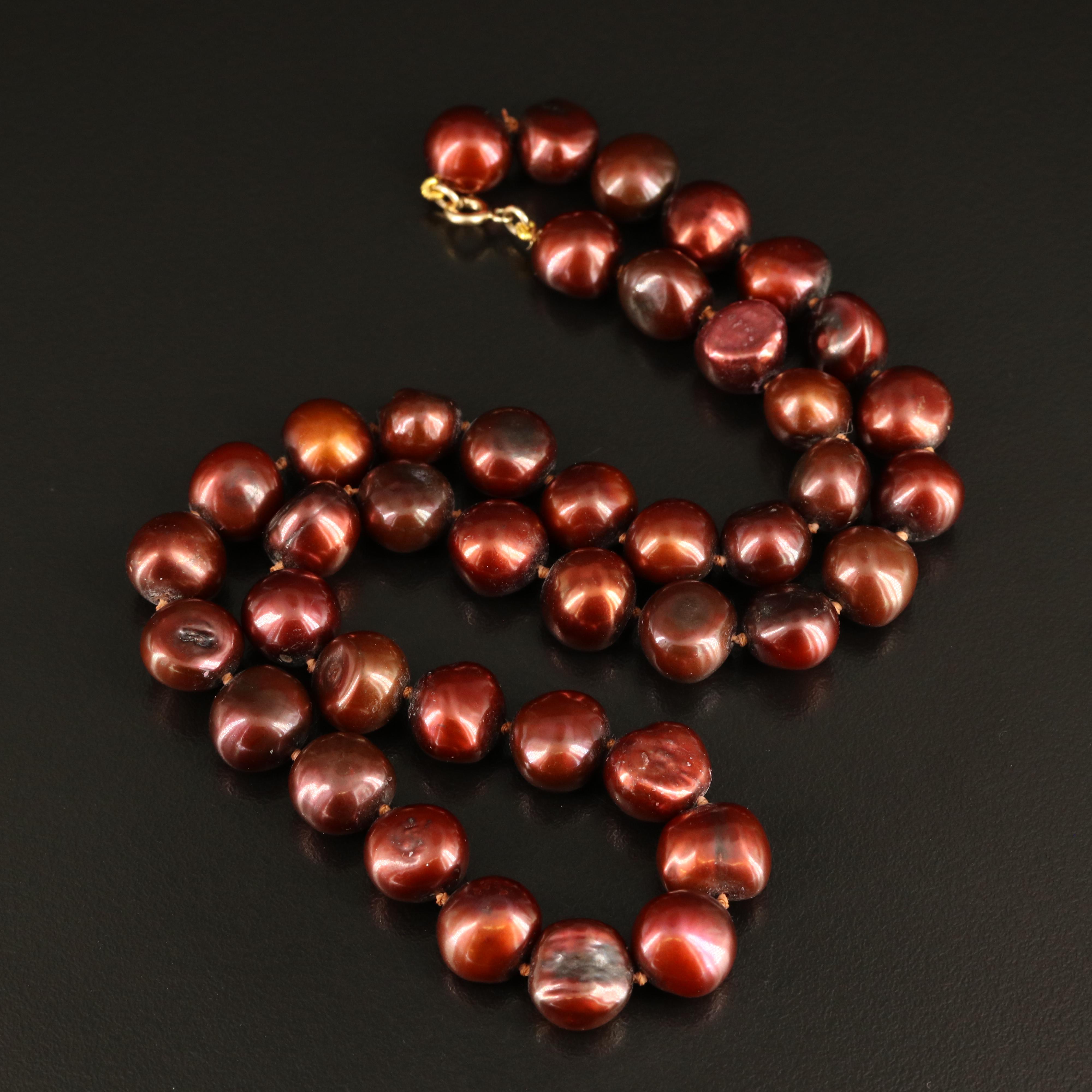 Baroque Pearl Necklace with 14K Clasp