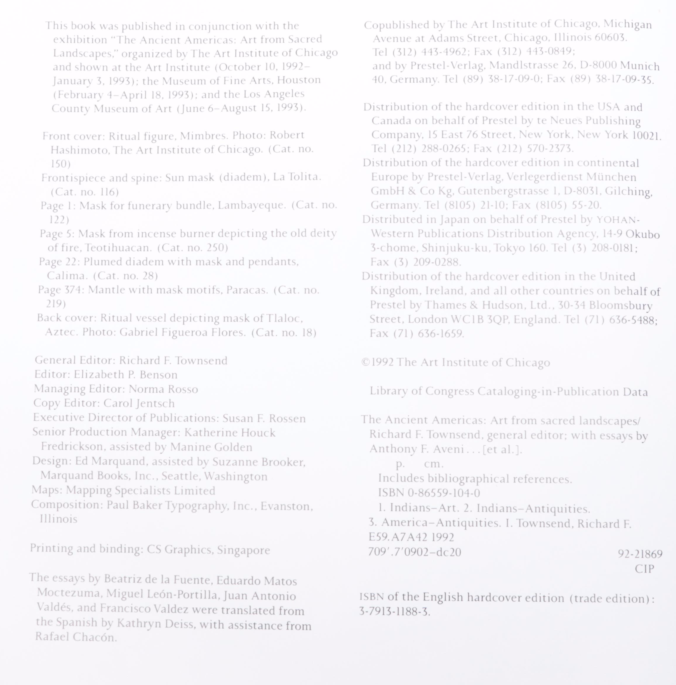 "The Ancient American: Art from Sacred Landscapes" and More