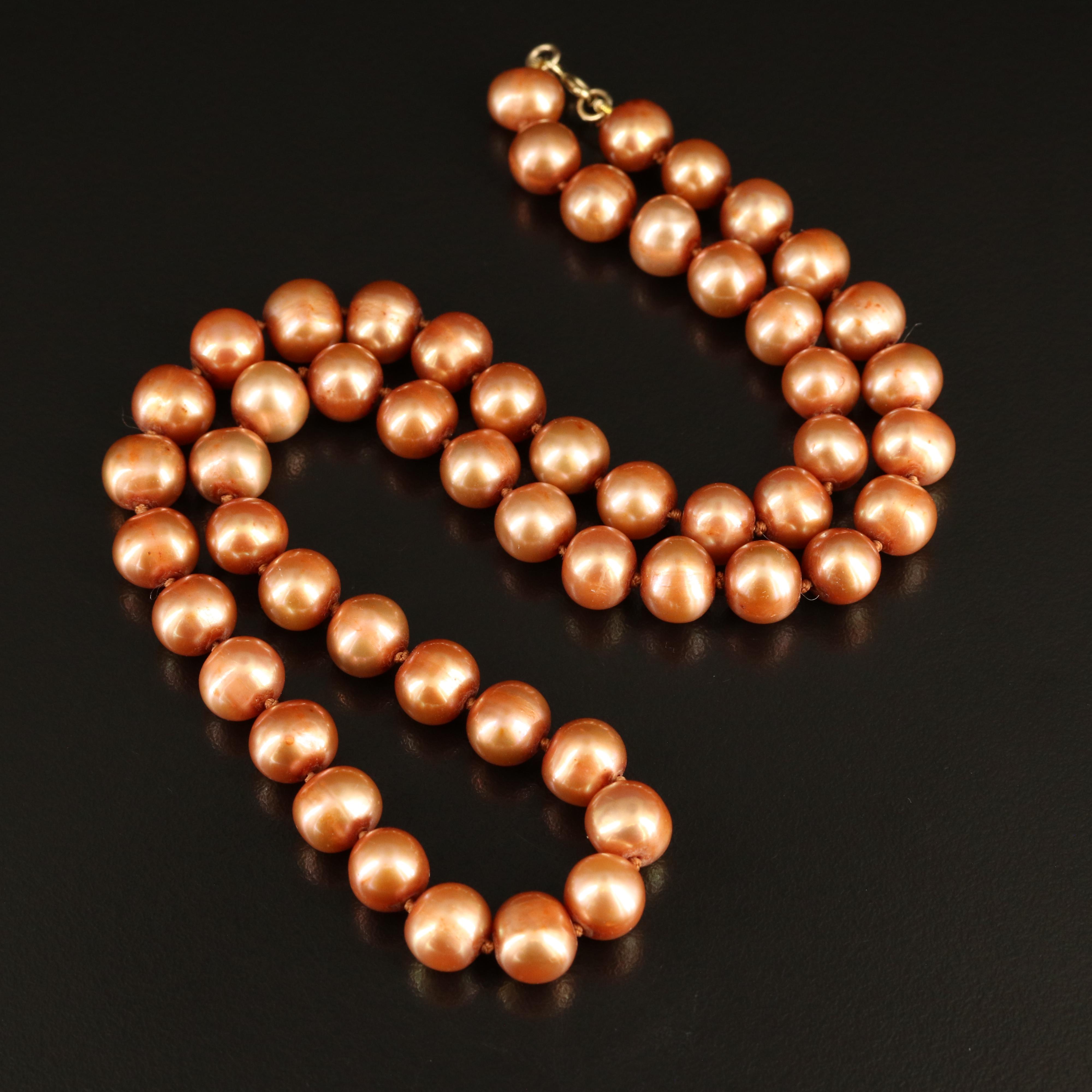 Pearl Necklace with 14K Clasp