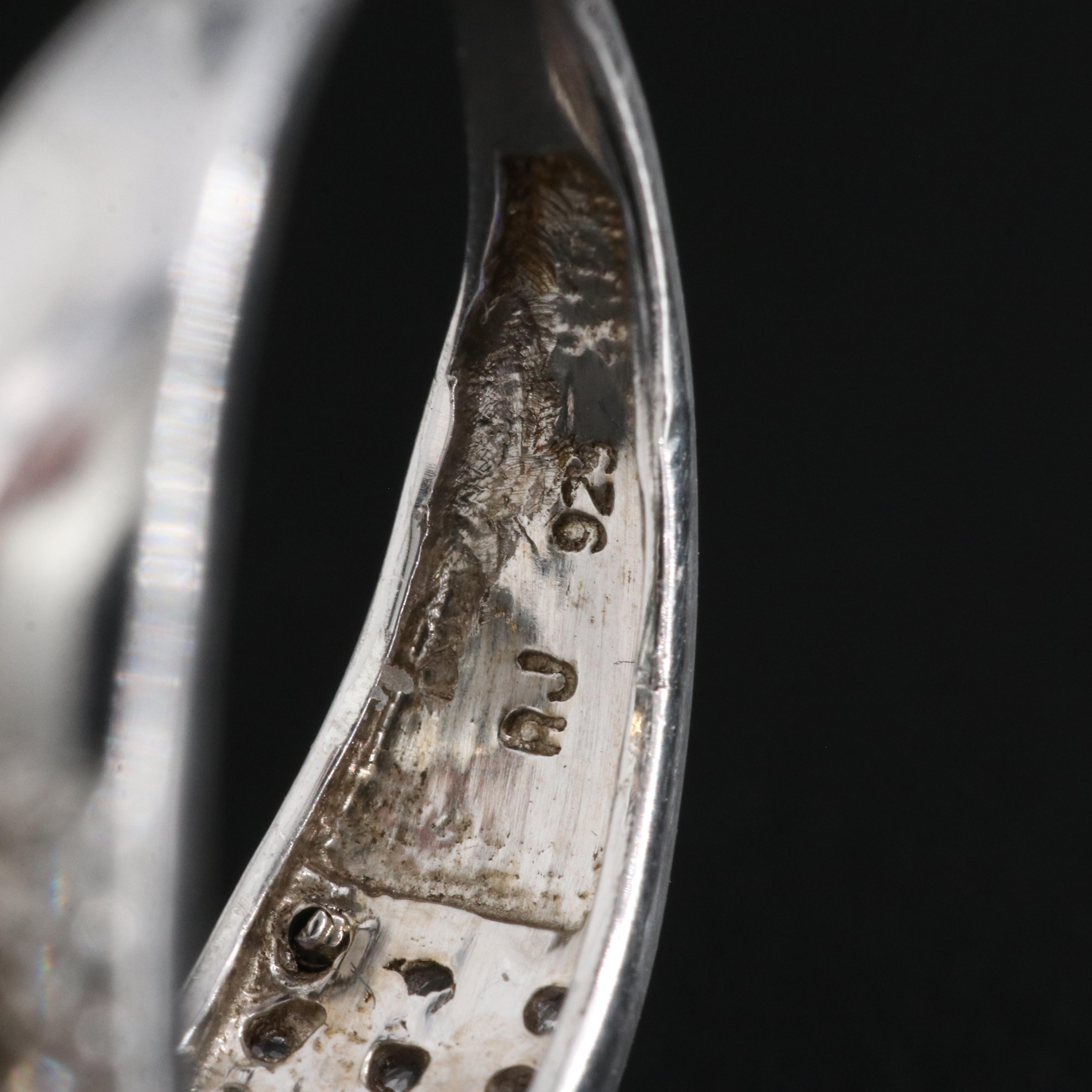 Sterling Tanzanite and White Sapphire Ring