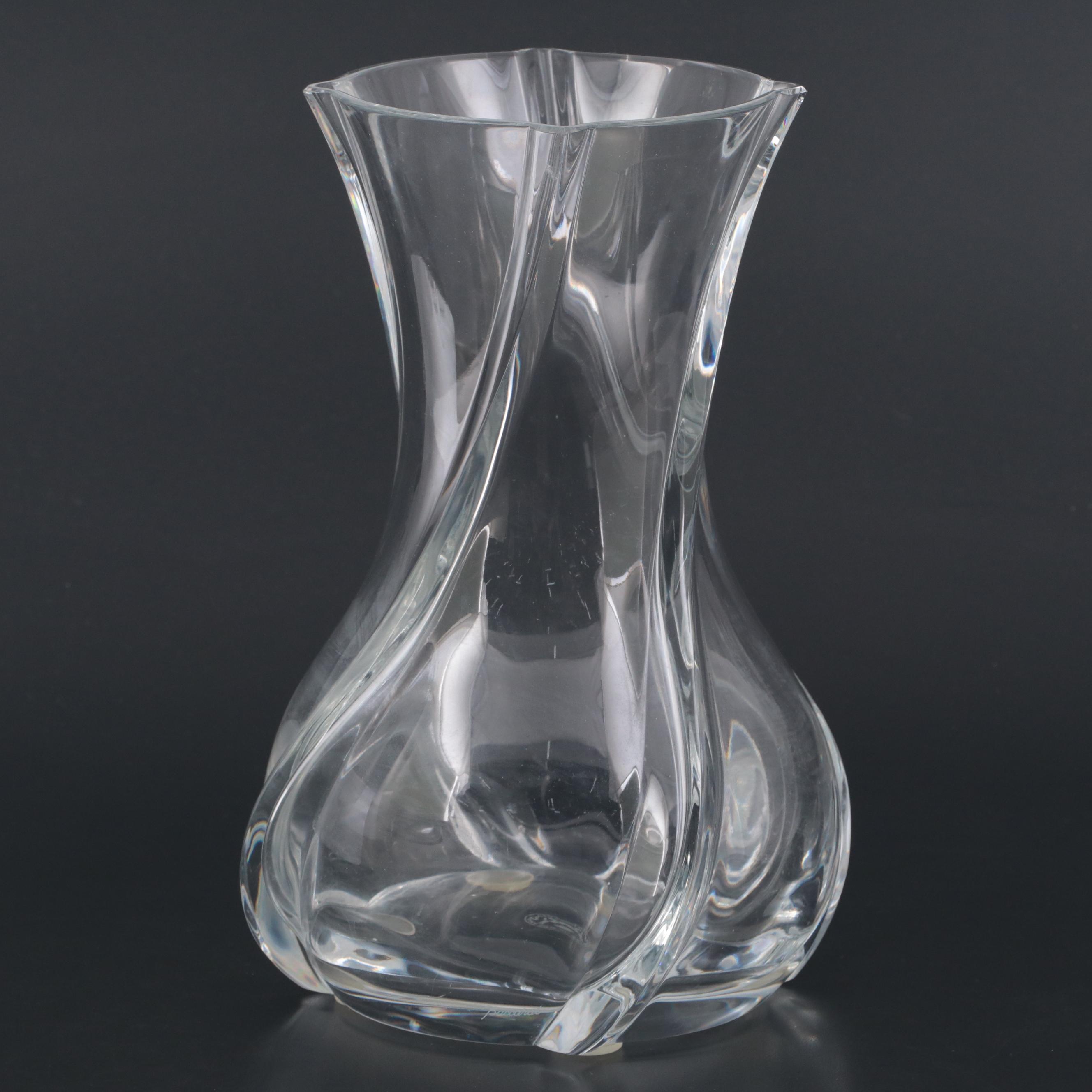 Baccarat "Serpentin" Crystal Vase