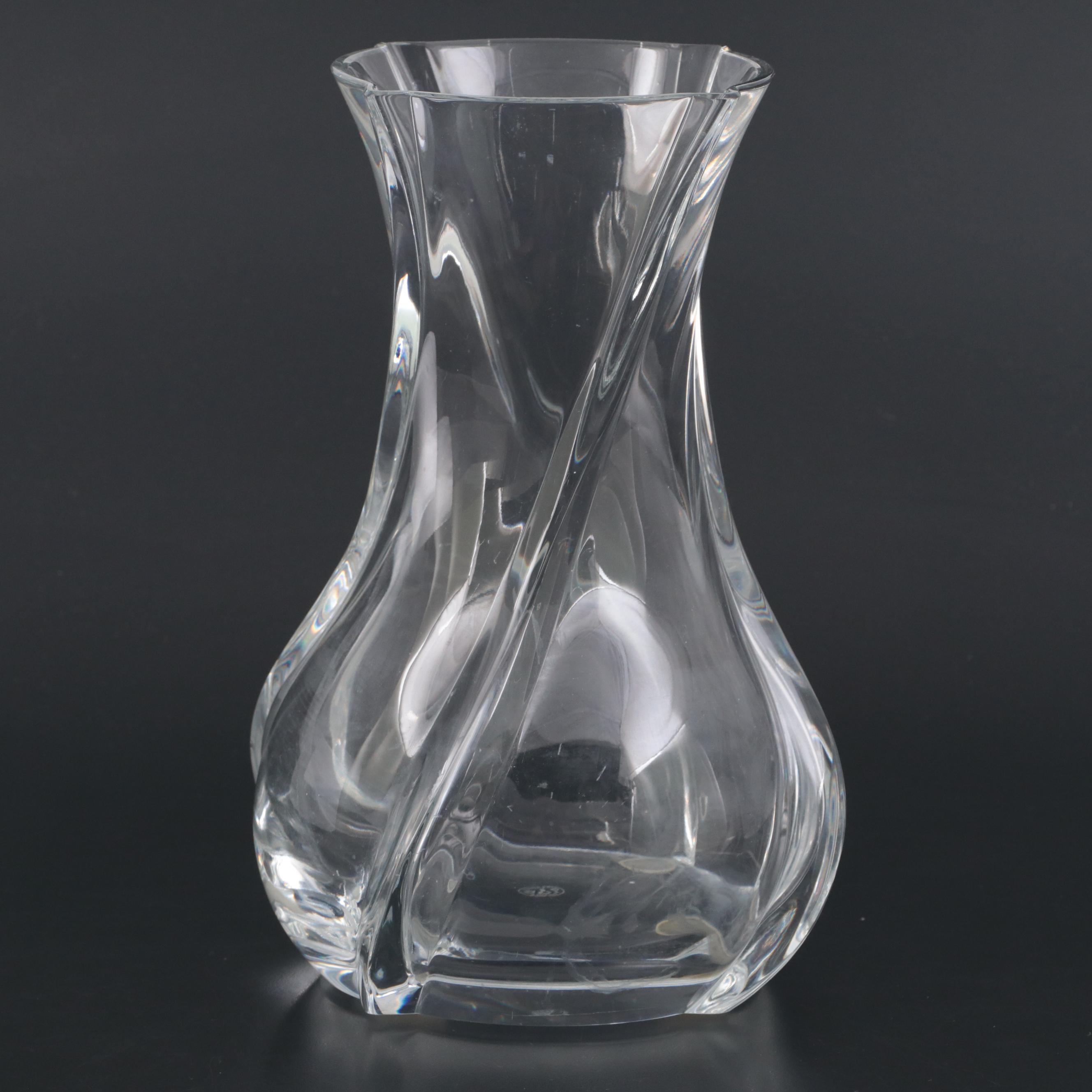 Baccarat "Serpentin" Crystal Vase