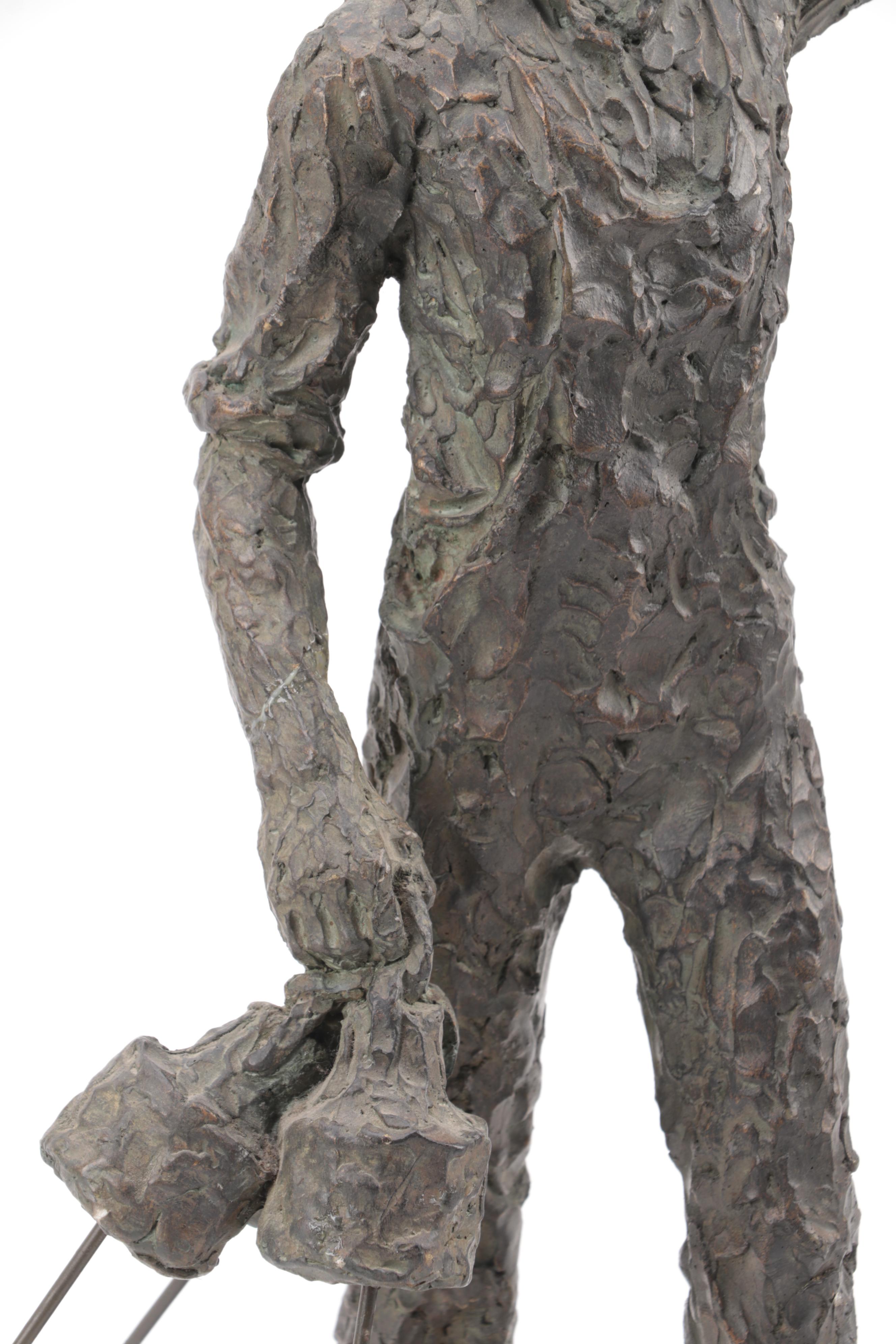 Cast Metal Sculpture of Standing Male Figure