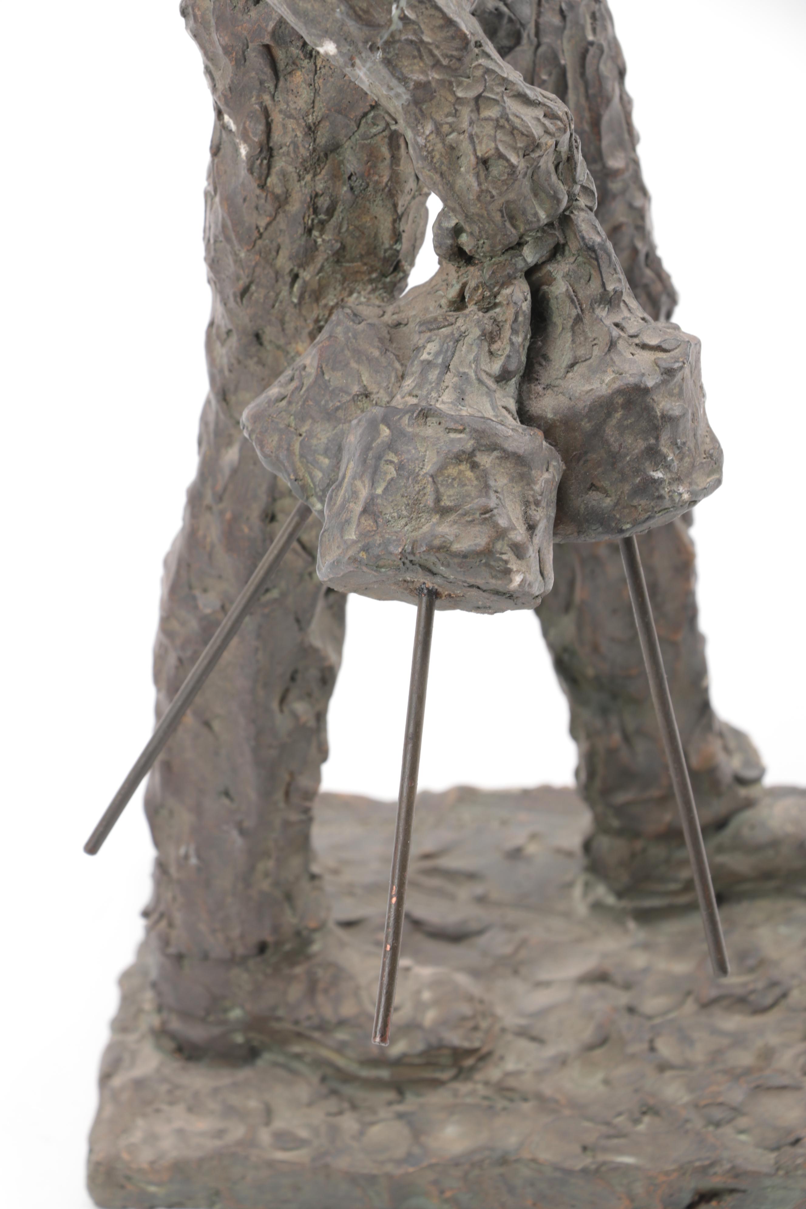 Cast Metal Sculpture of Standing Male Figure