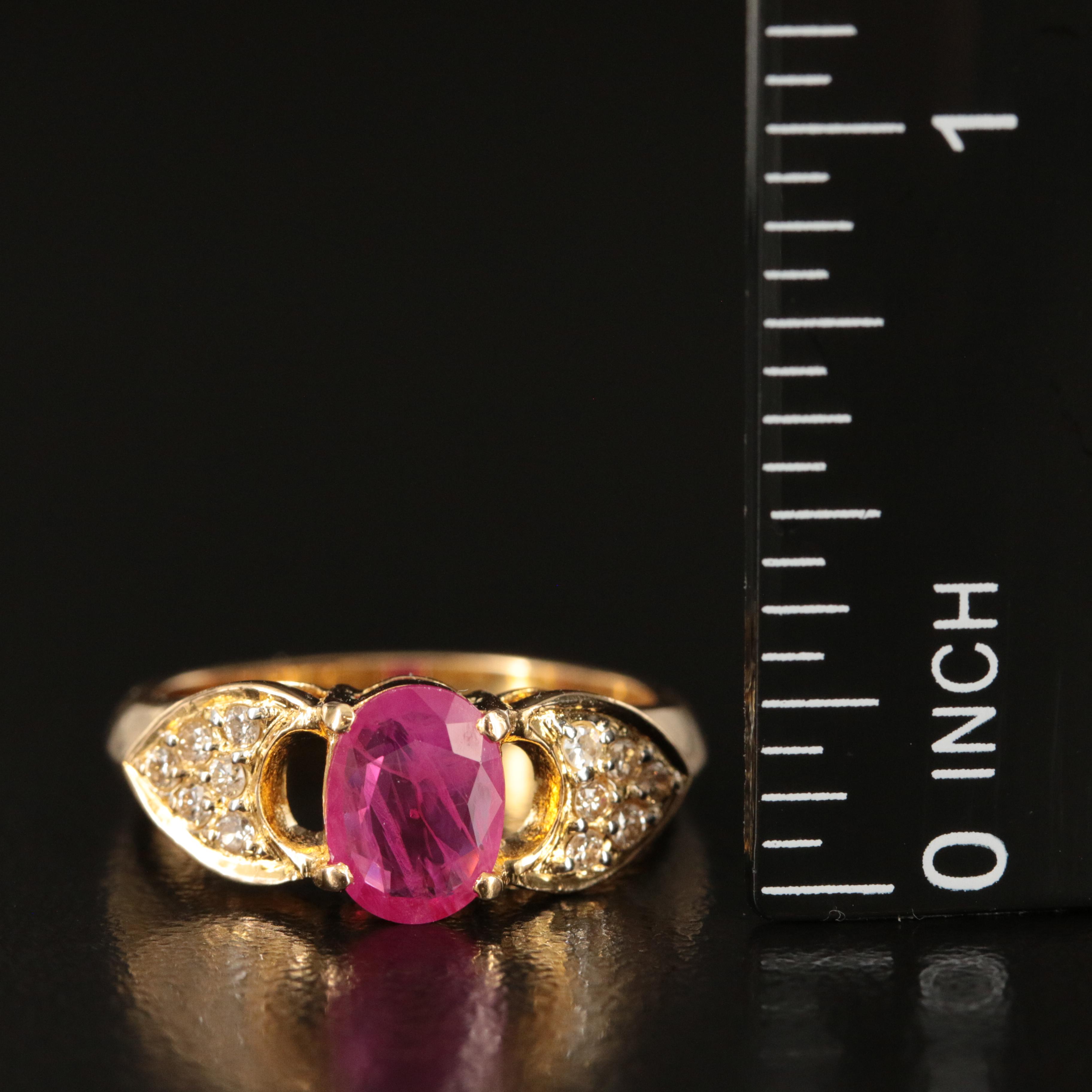 18K 1.80 CT Ruby and Diamond Ring
