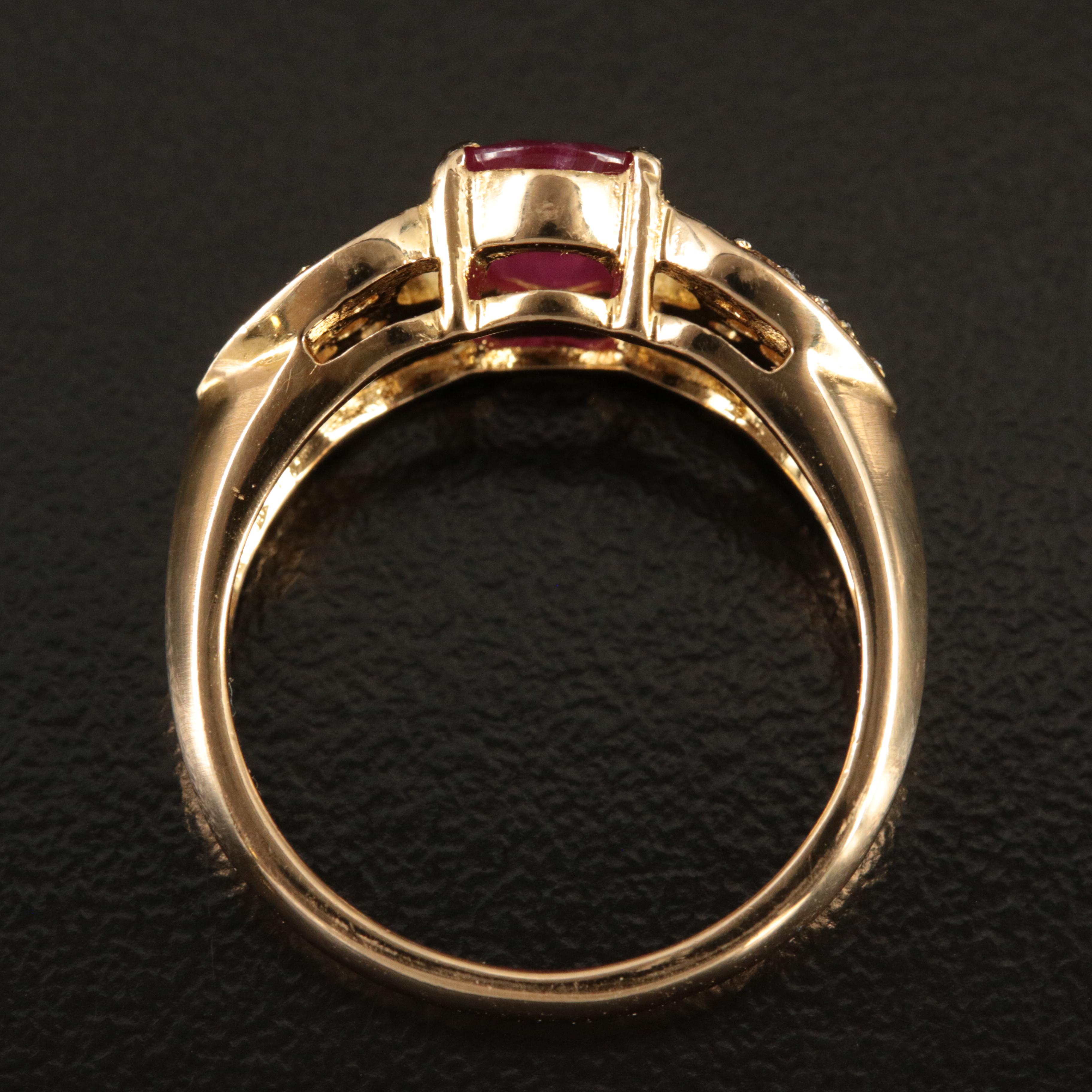 18K 1.80 CT Ruby and Diamond Ring