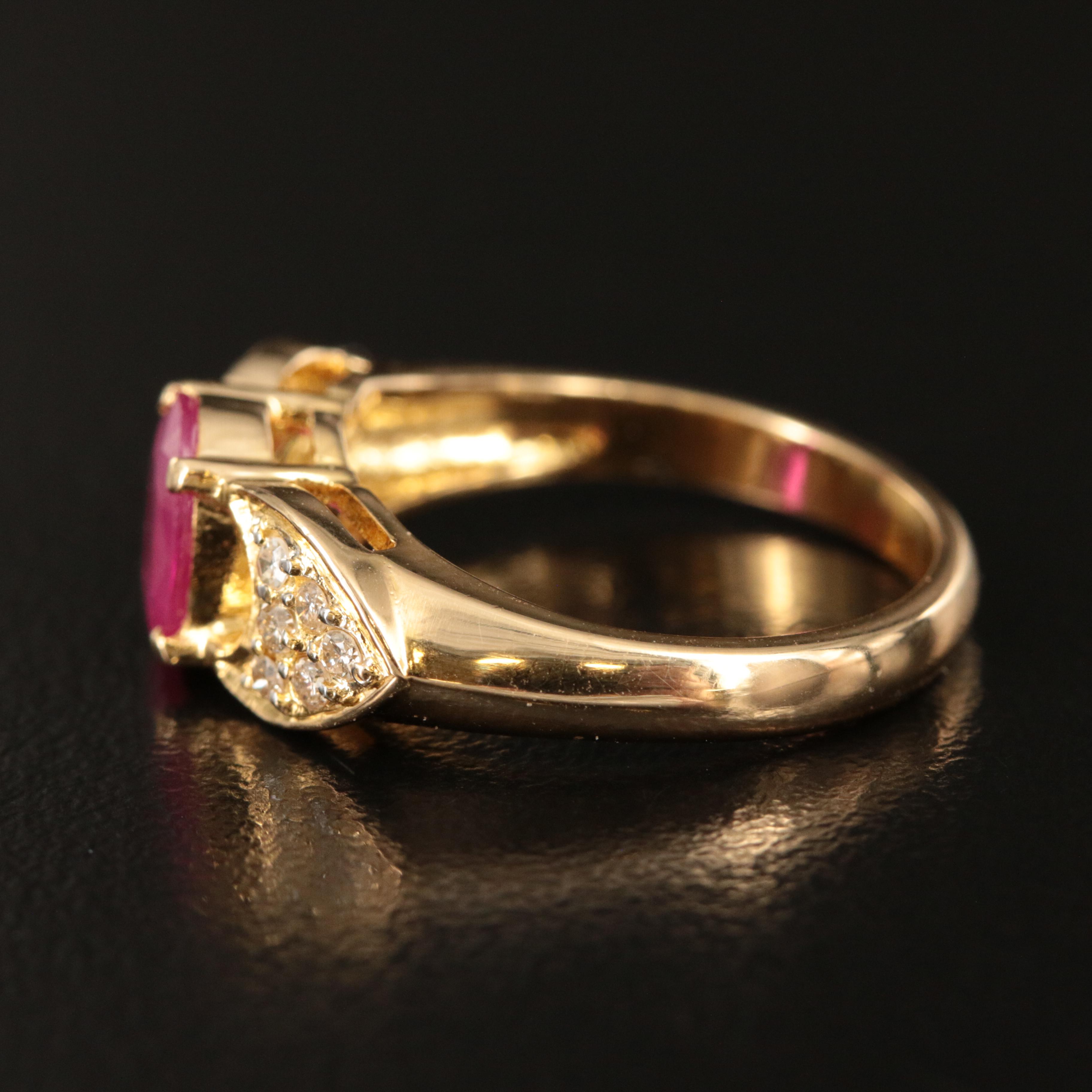 18K 1.80 CT Ruby and Diamond Ring