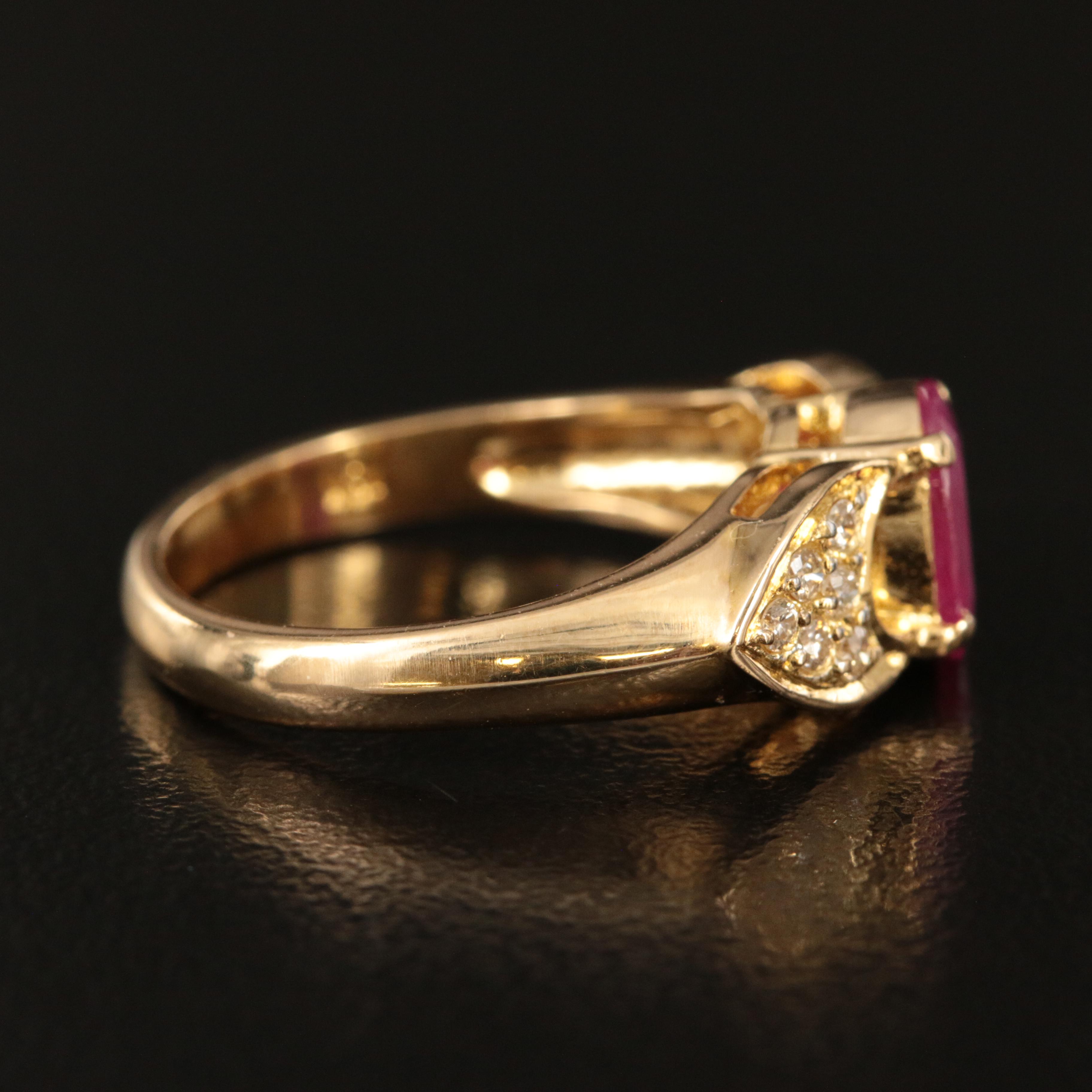 18K 1.80 CT Ruby and Diamond Ring