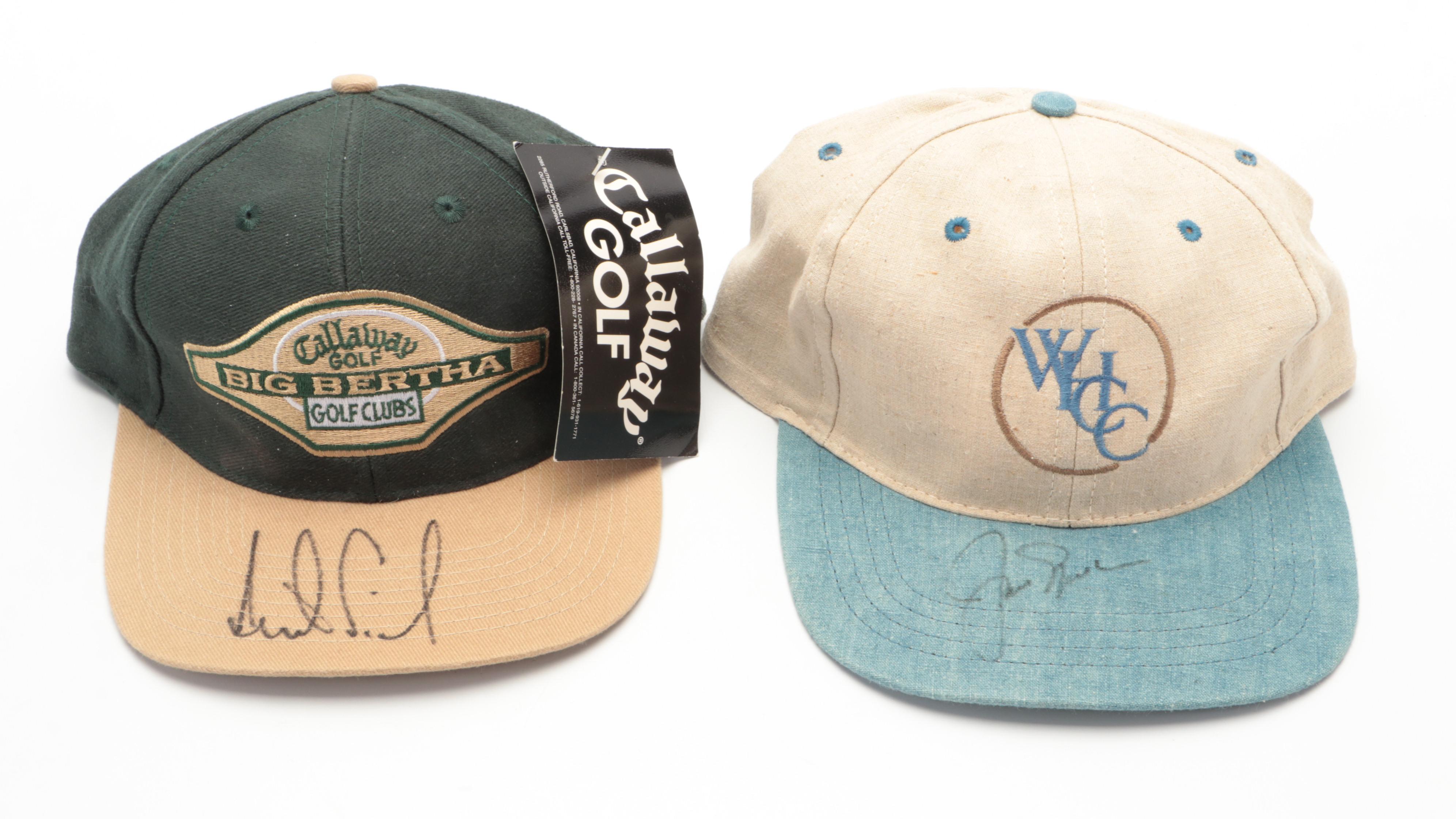 Jack Nicklaus, Greg Norman, Laura Davies, and More Signed Golfing Hats