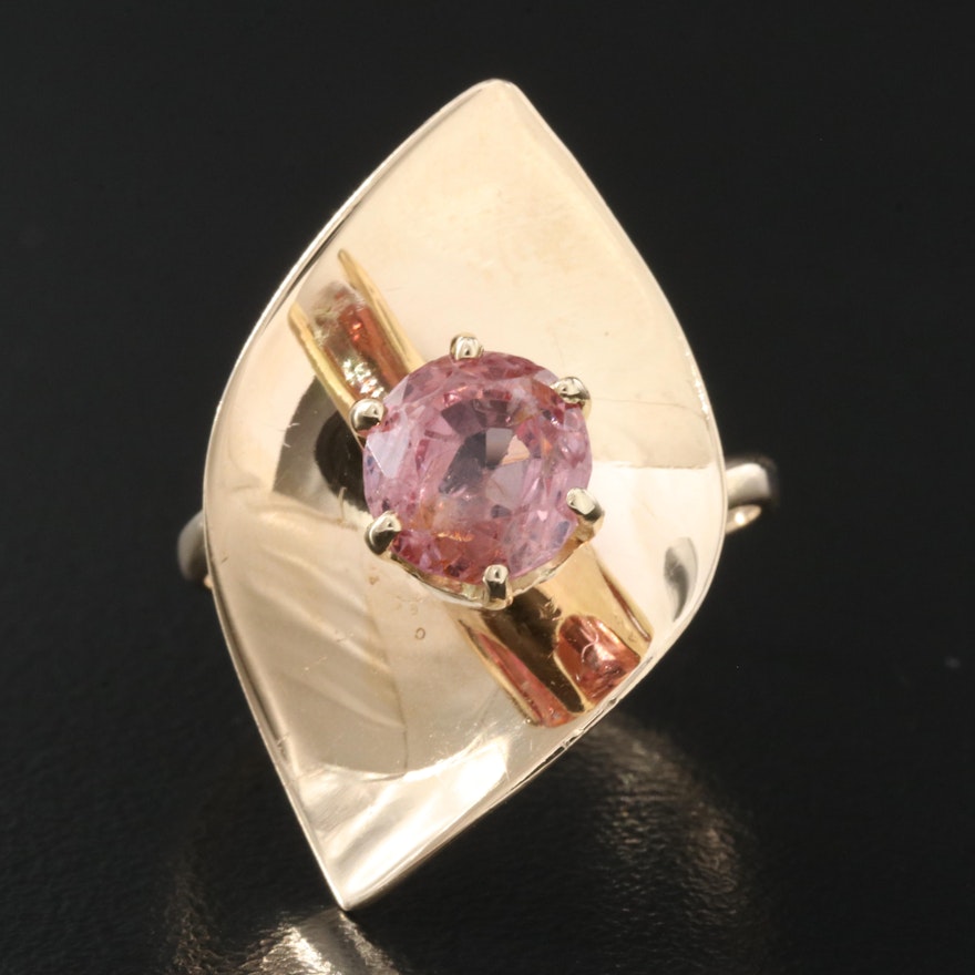 14K and 10K 2.65 CTW Spinel Ring with GIA Report