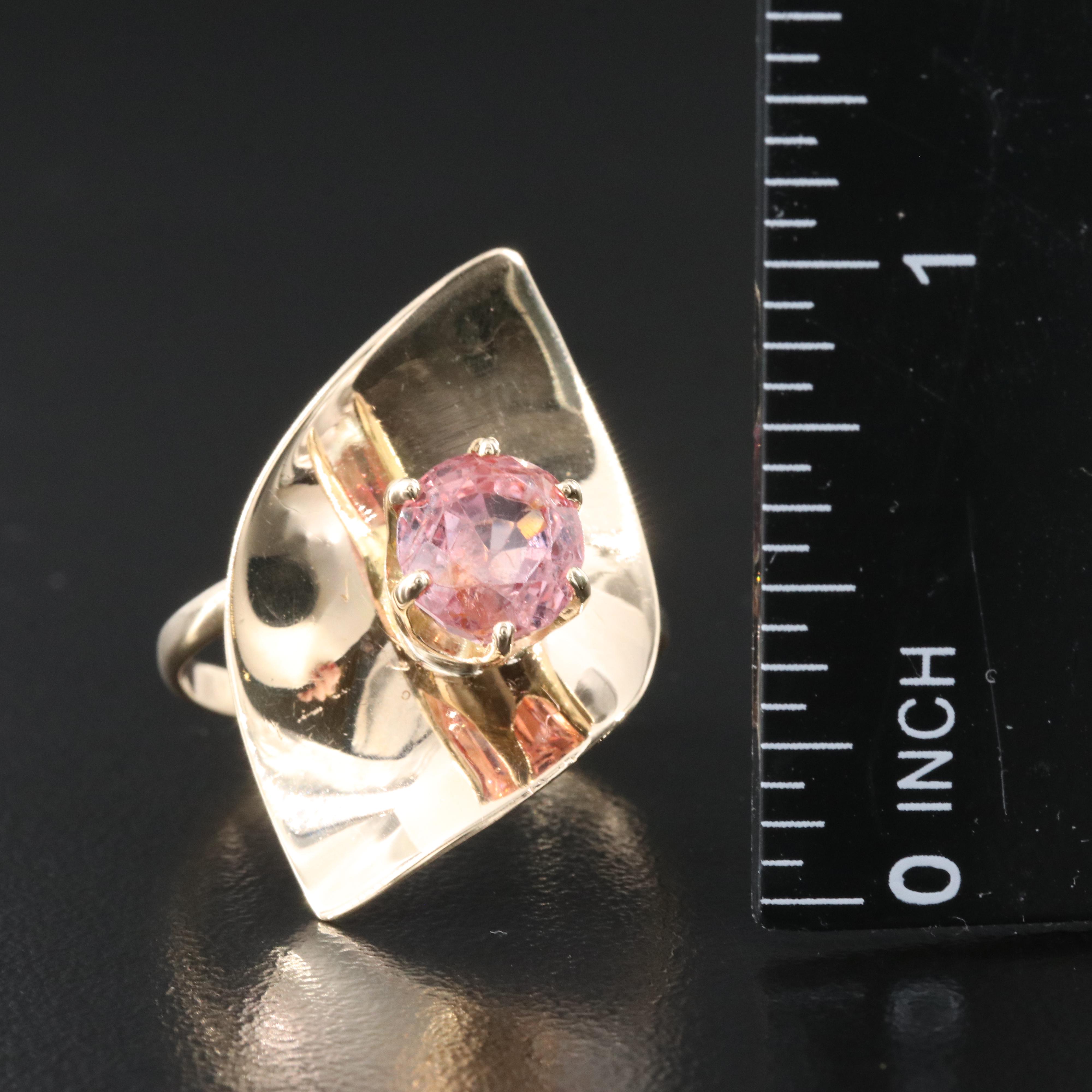 14K and 10K 2.65 CTW Spinel Ring with GIA Report