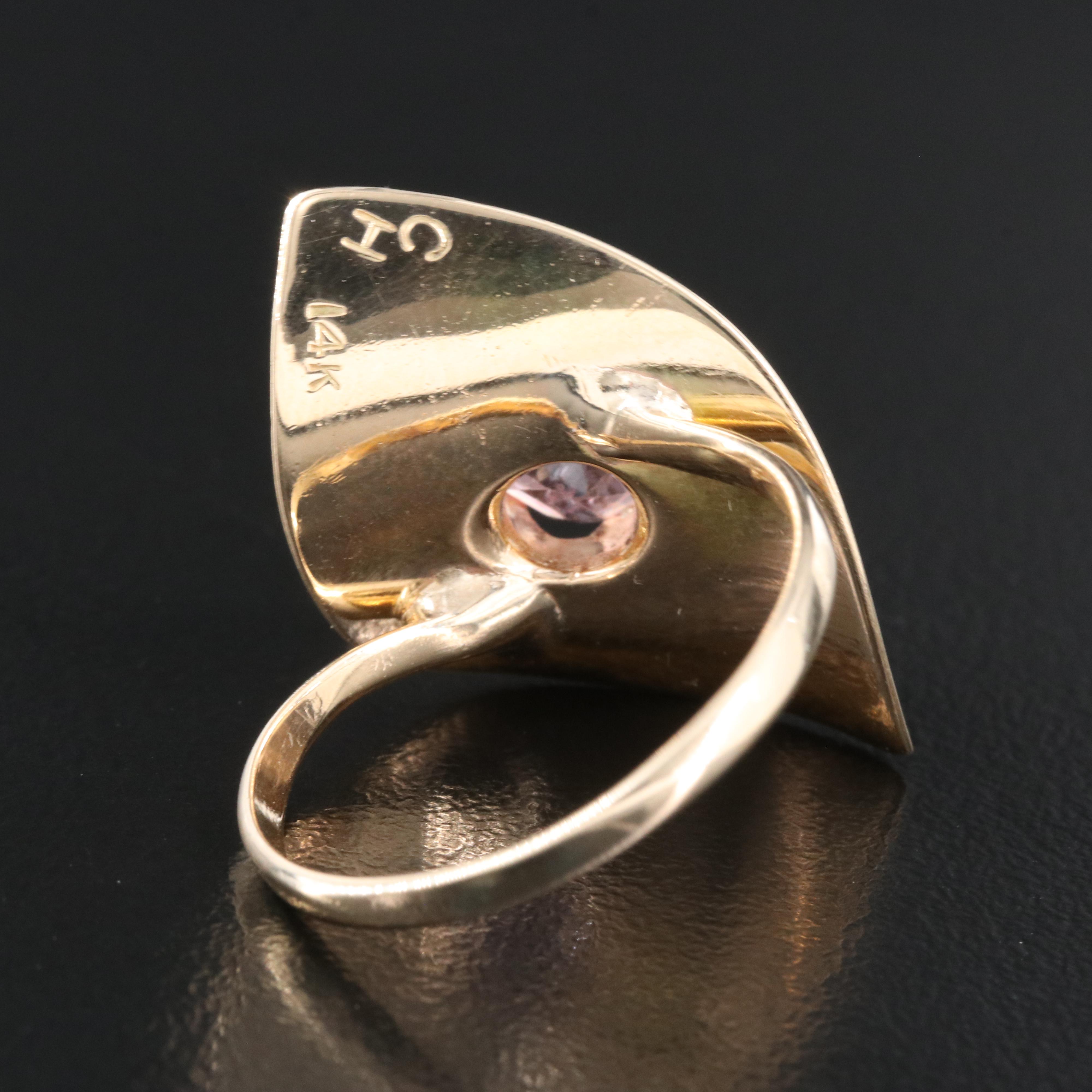 14K and 10K 2.65 CTW Spinel Ring with GIA Report