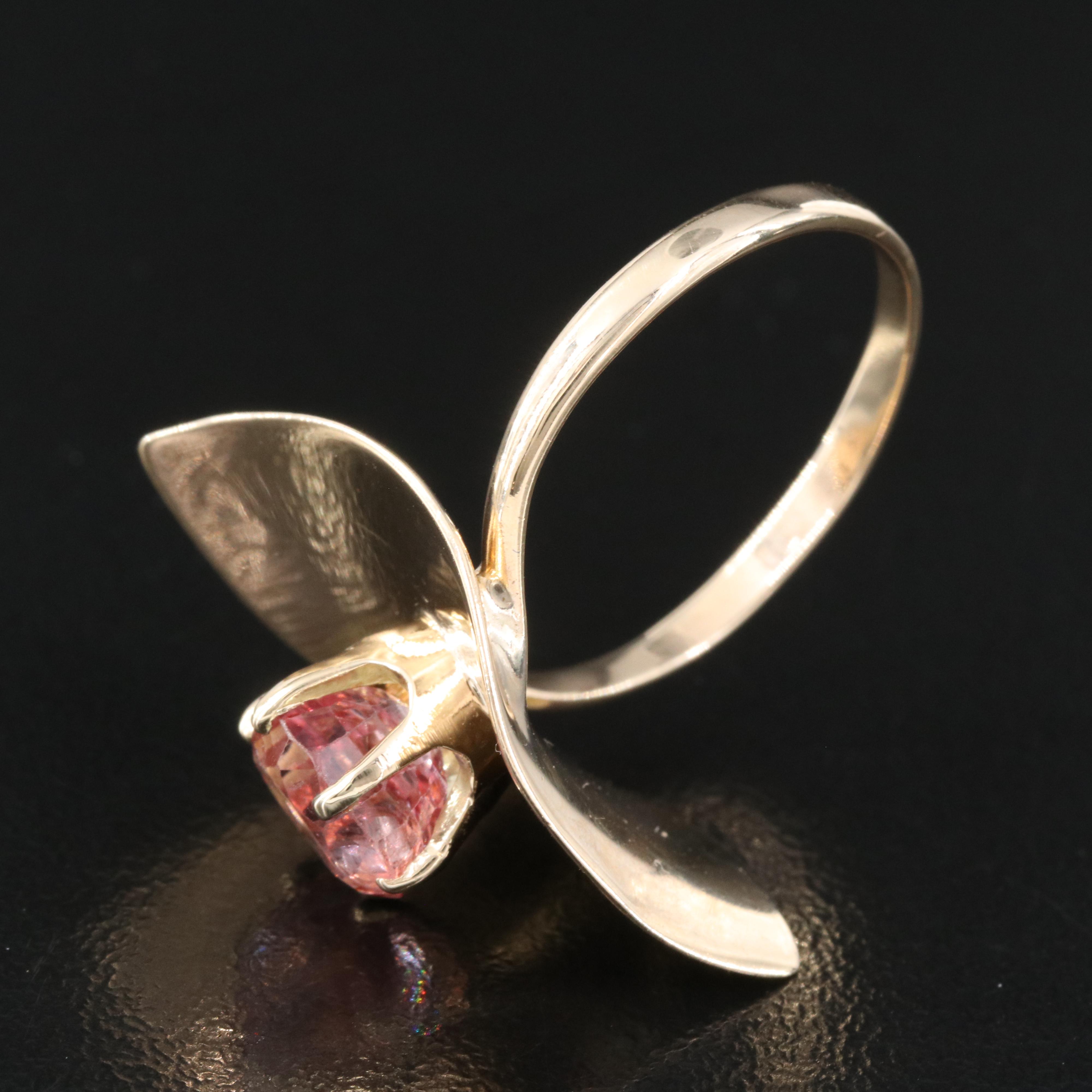 14K and 10K 2.65 CTW Spinel Ring with GIA Report