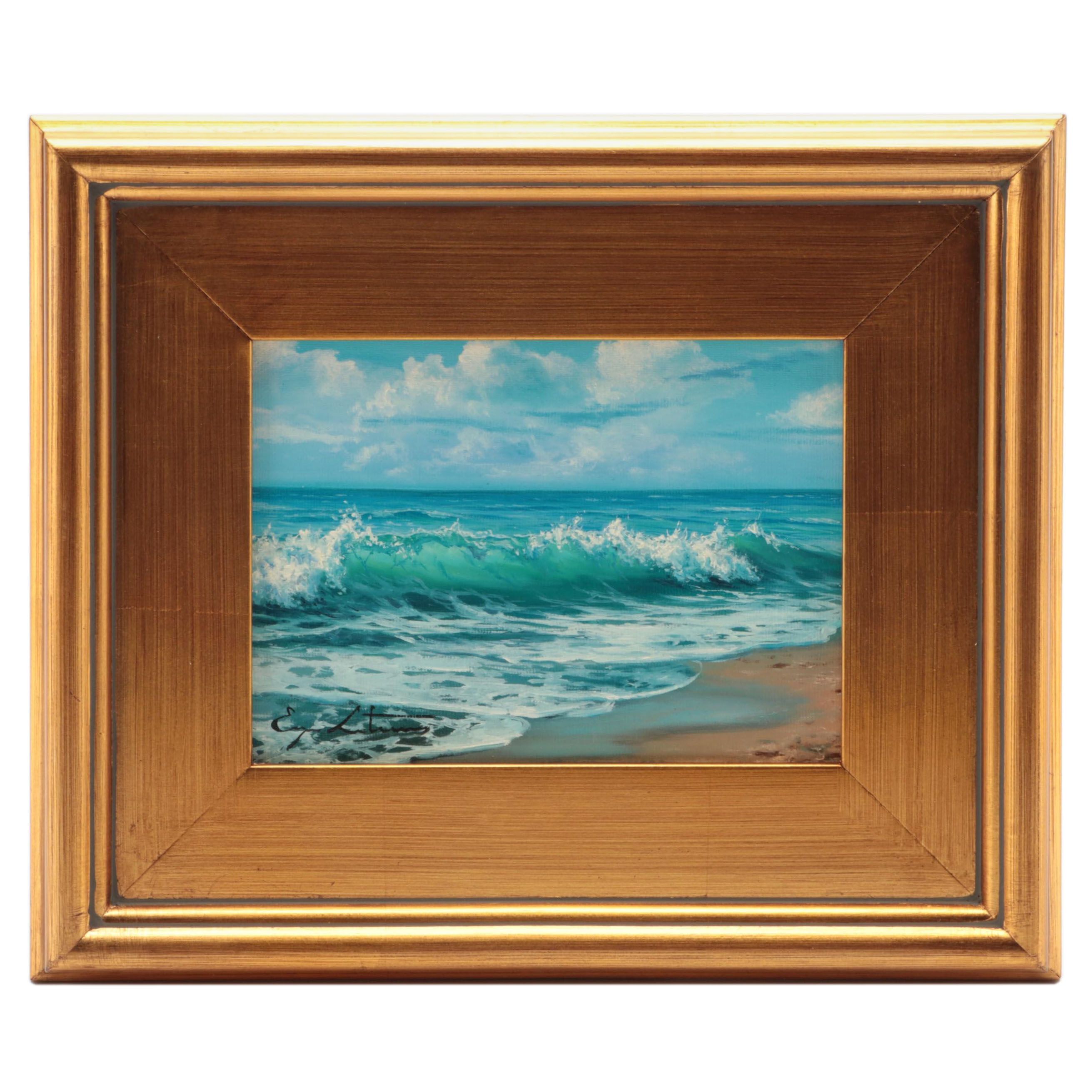 Jevgenijus Litvinas Oil Painting "Sea," 2022