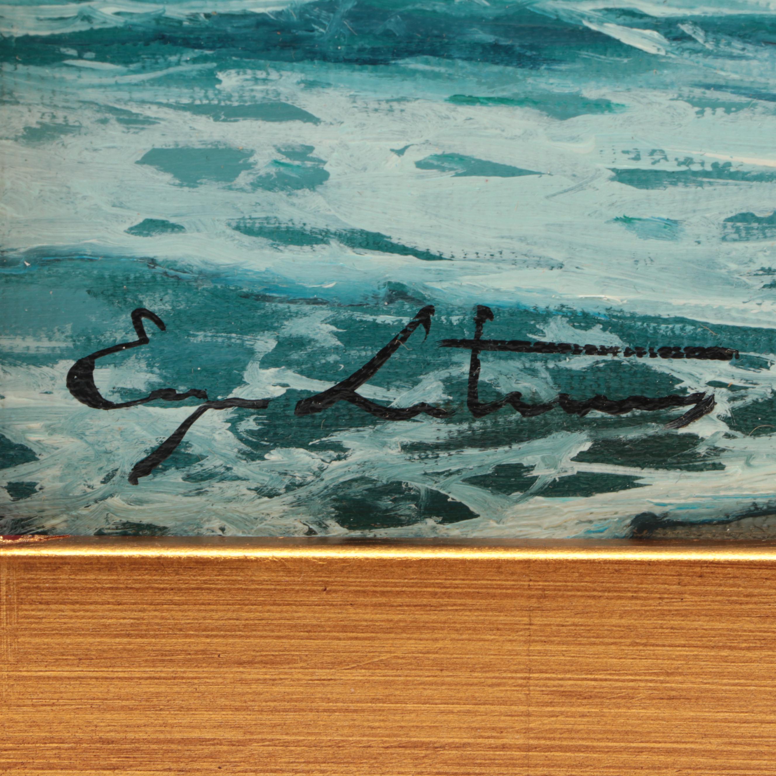 Jevgenijus Litvinas Oil Painting "Sea," 2022