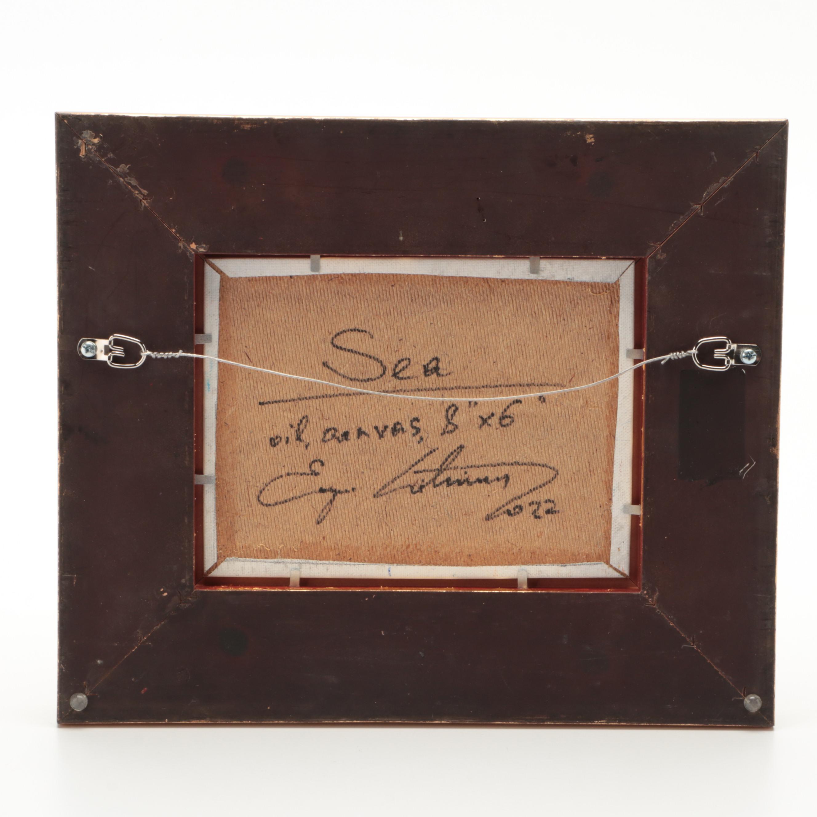 Jevgenijus Litvinas Oil Painting "Sea," 2022