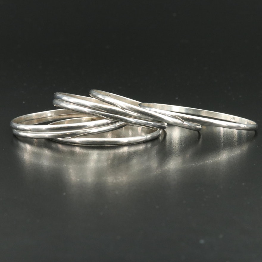 Sterling Small Bangle Selection