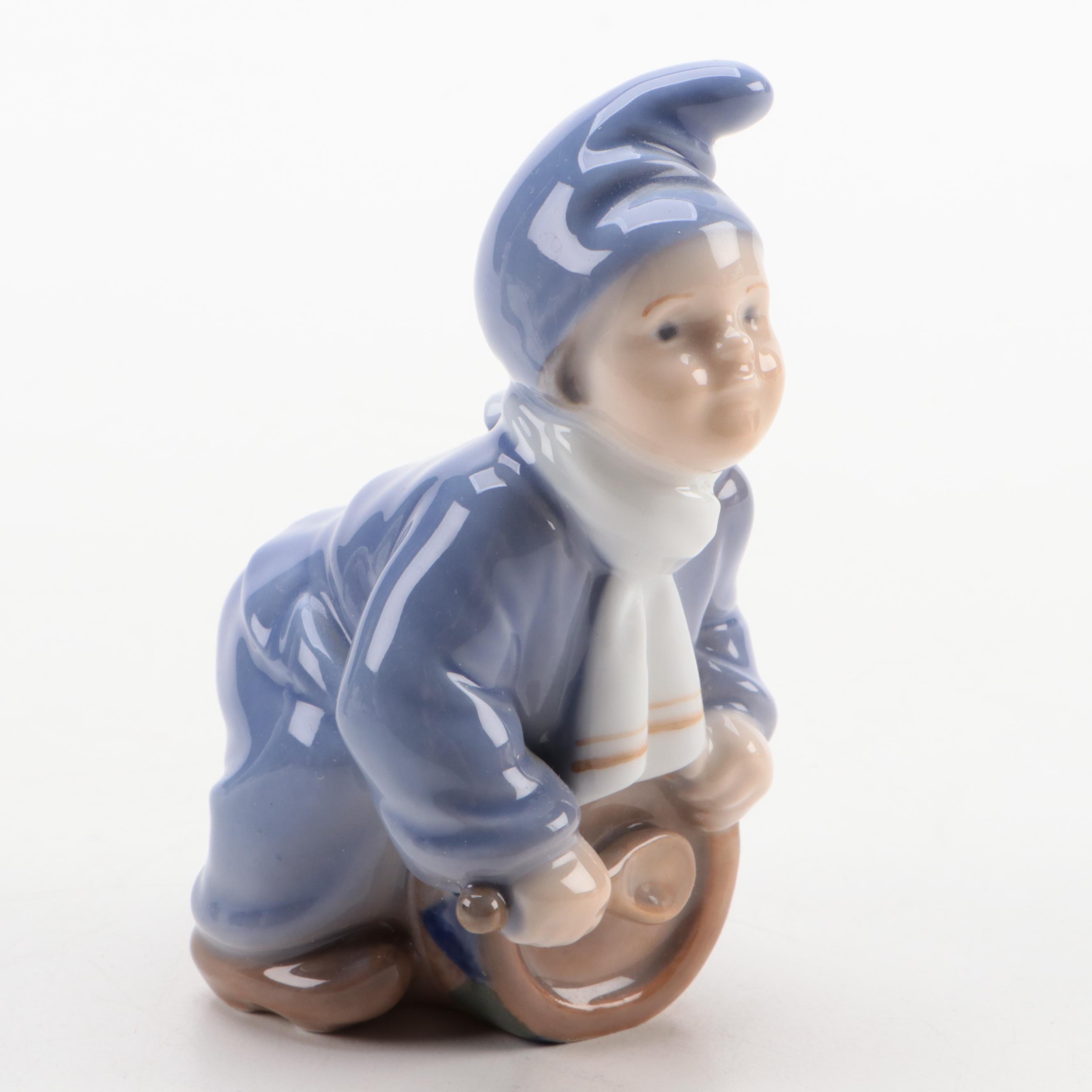 "Girl With Satchel" and Other Royal Copenhagen Porcelain Figurines