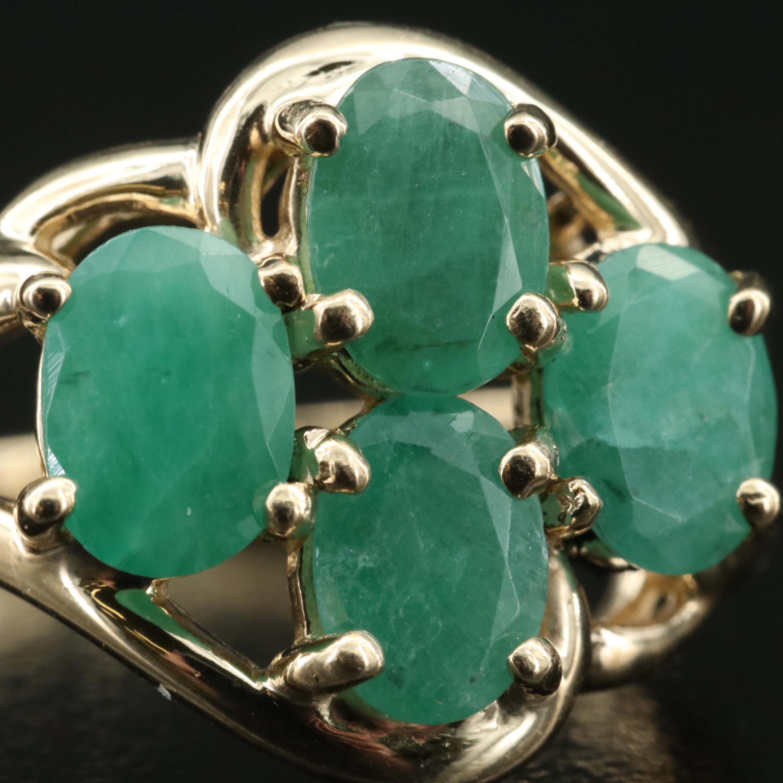 10K Emerald Ring