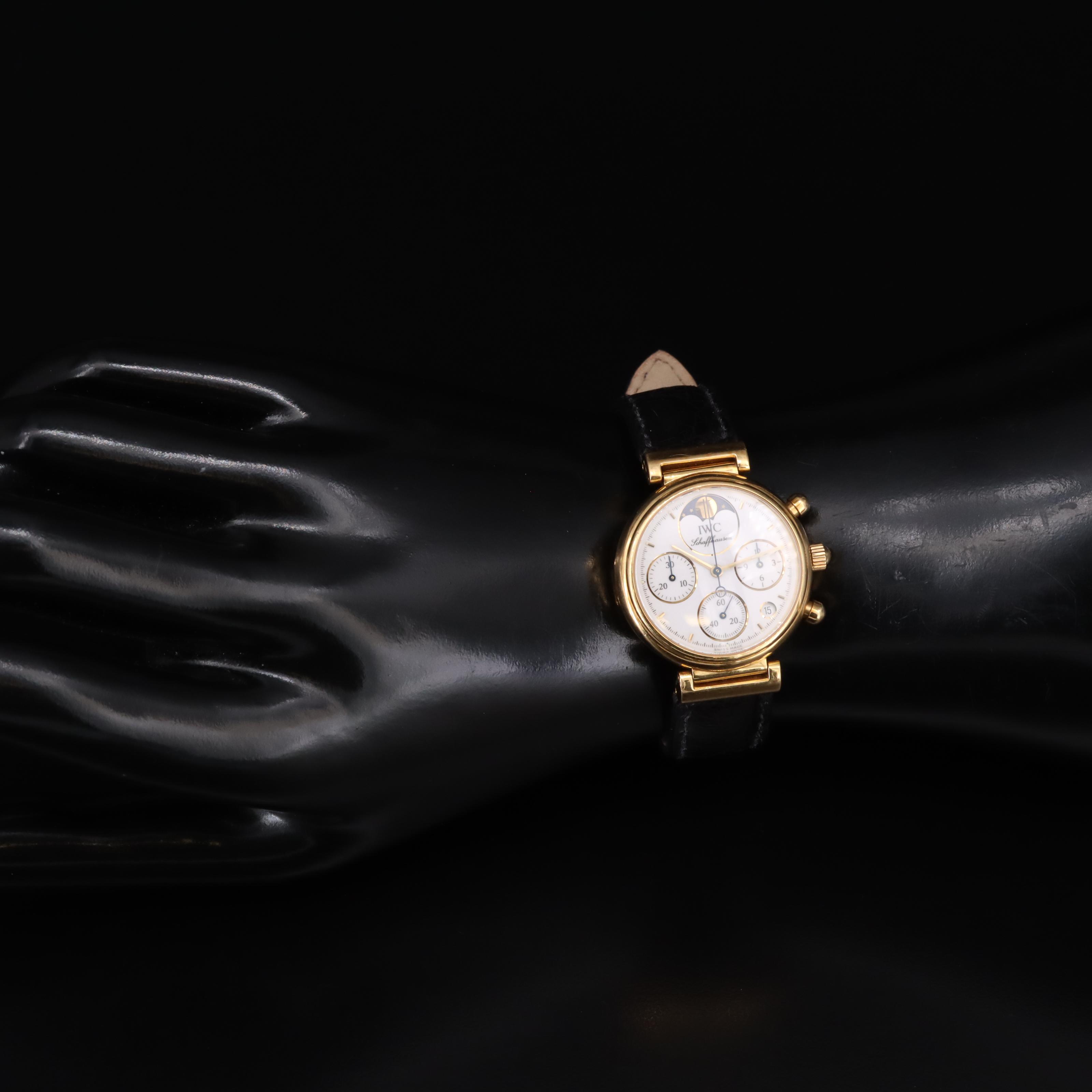 18K I.W.C. Schaffhausen Da Vinci Moonphase Chronograph Watch