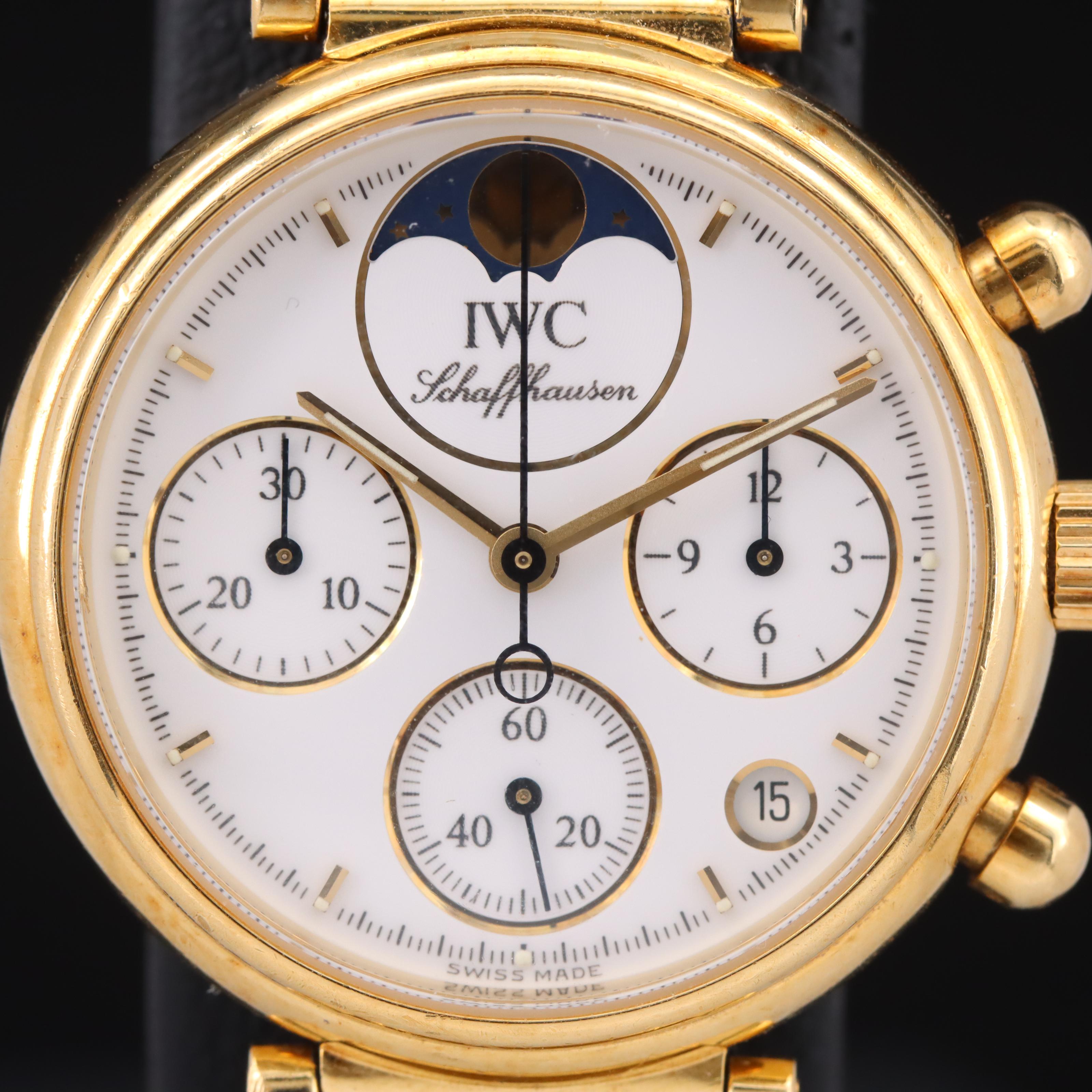 18K I.W.C. Schaffhausen Da Vinci Moonphase Chronograph Watch