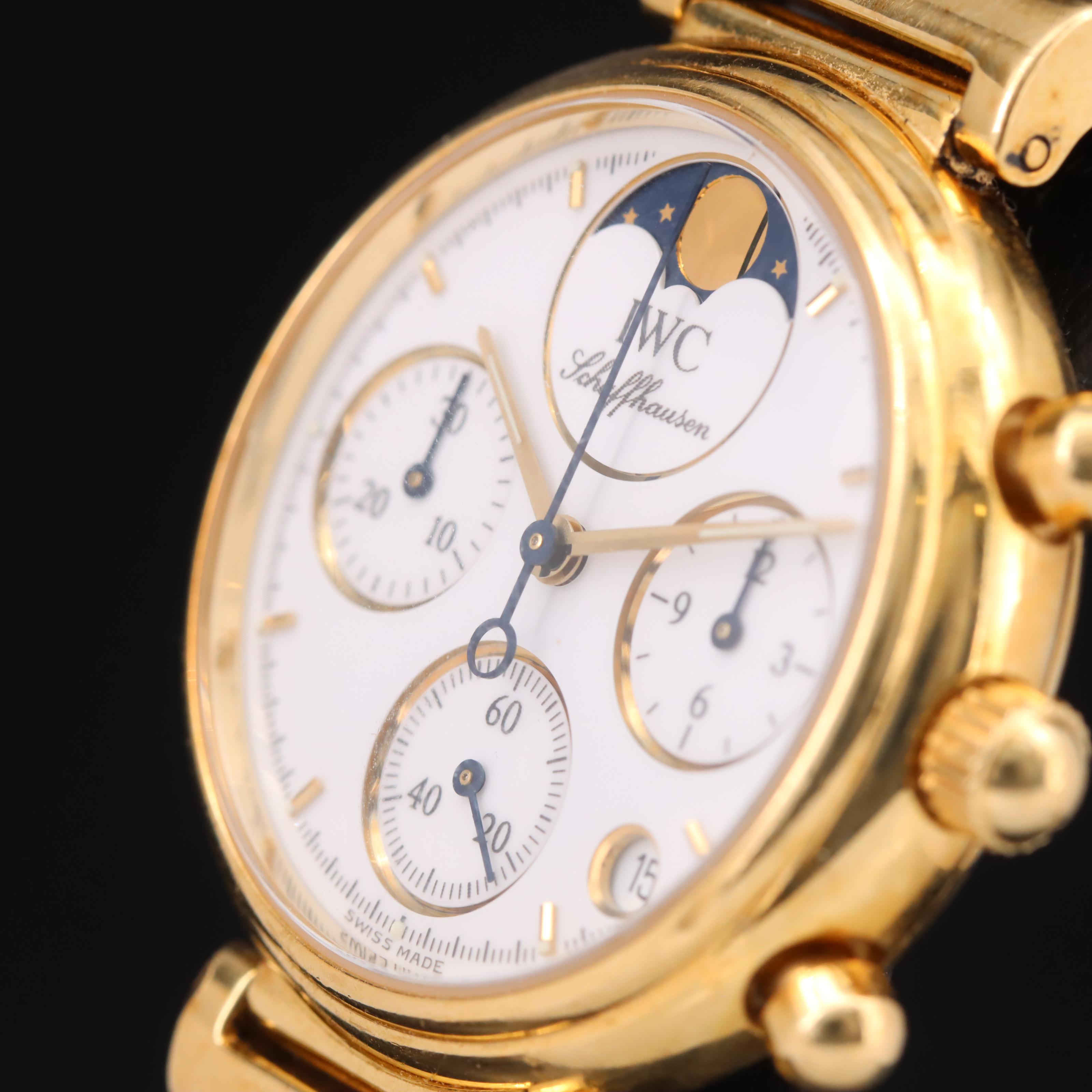 18K I.W.C. Schaffhausen Da Vinci Moonphase Chronograph Watch