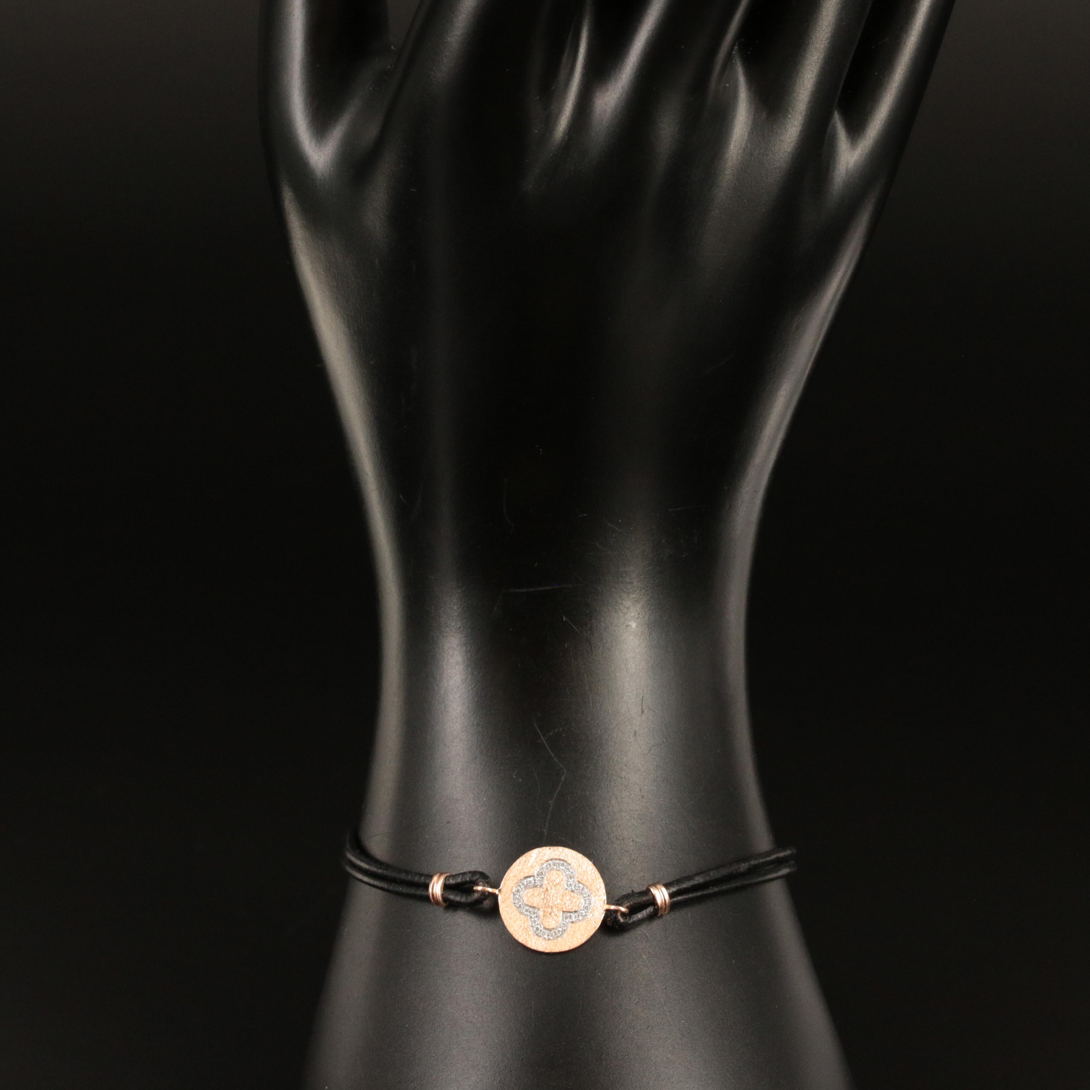 14K 0.07 CTW Diamond Quatrefoil Bracelet