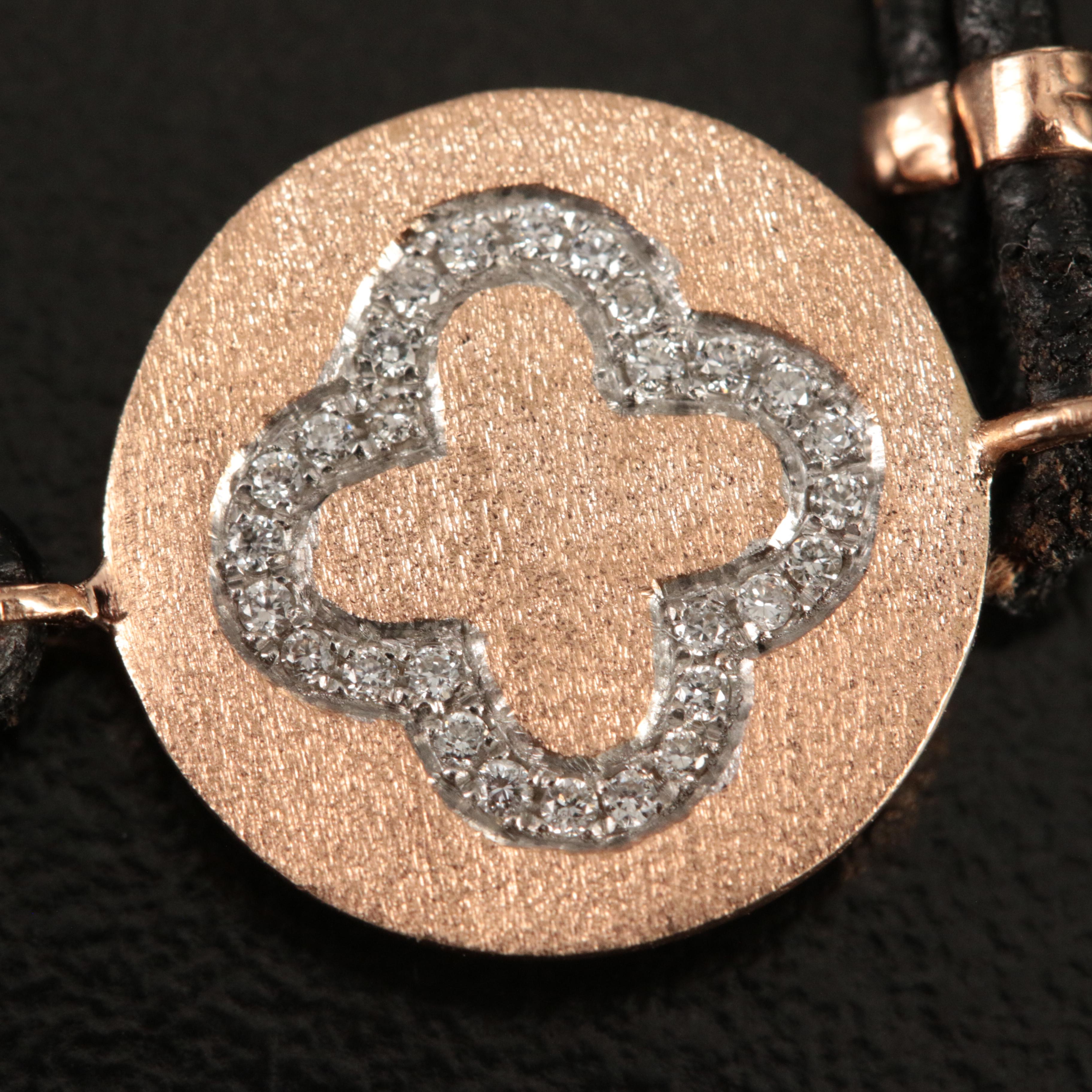 14K 0.07 CTW Diamond Quatrefoil Bracelet