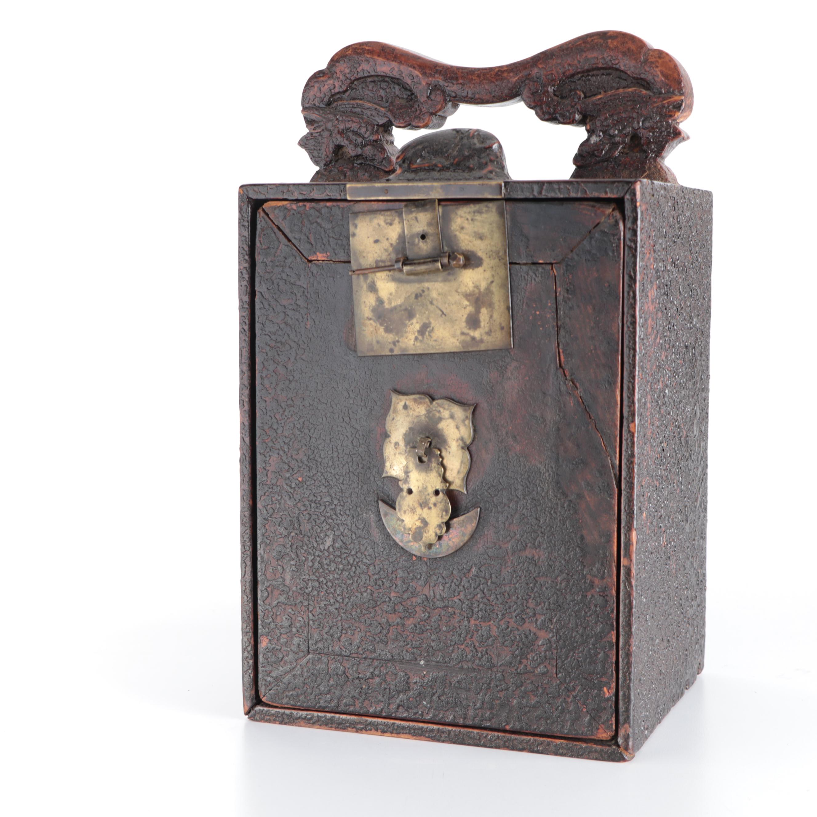 Chinese  Wooden Collectors Box or Specimen Case