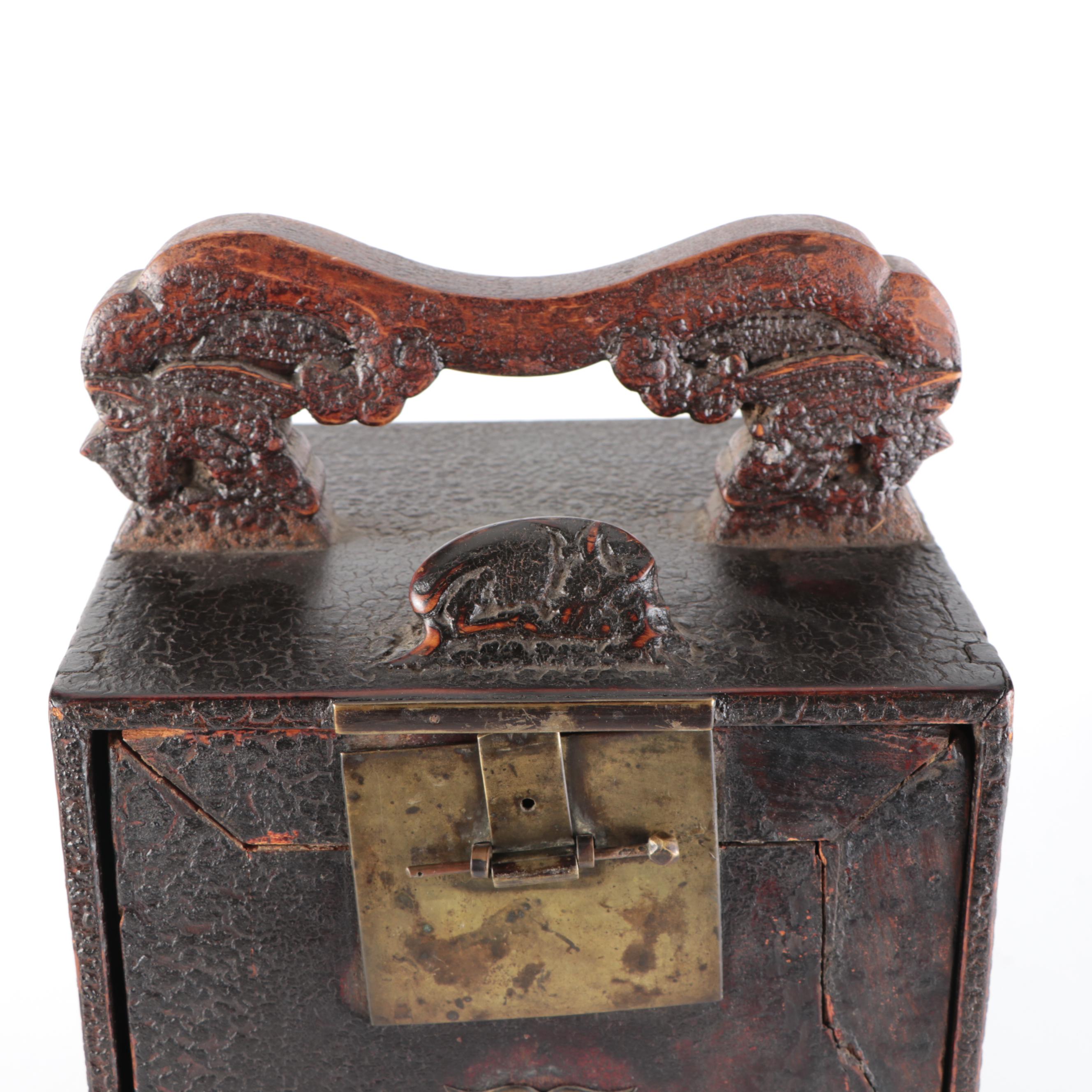 Chinese  Wooden Collectors Box or Specimen Case