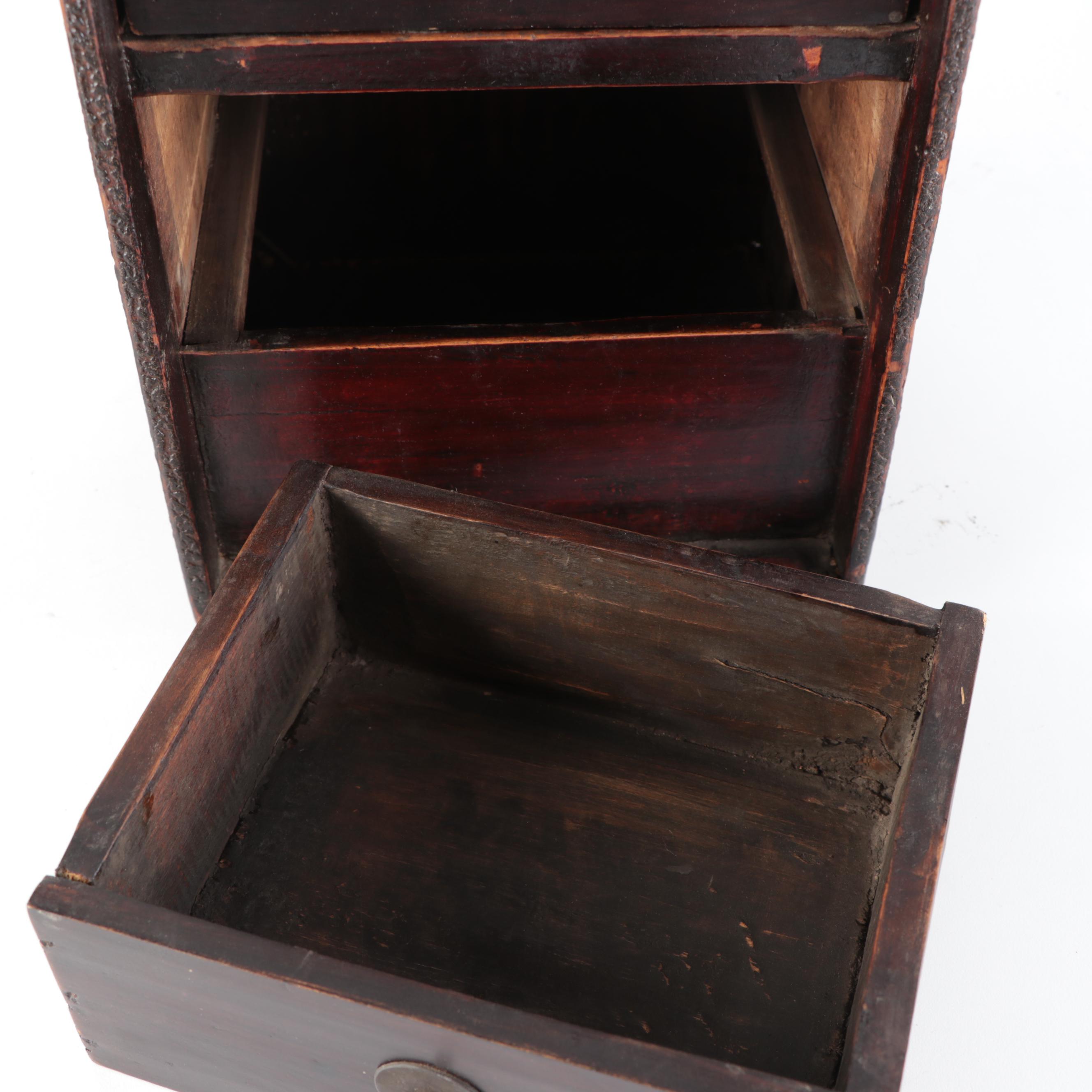Chinese  Wooden Collectors Box or Specimen Case