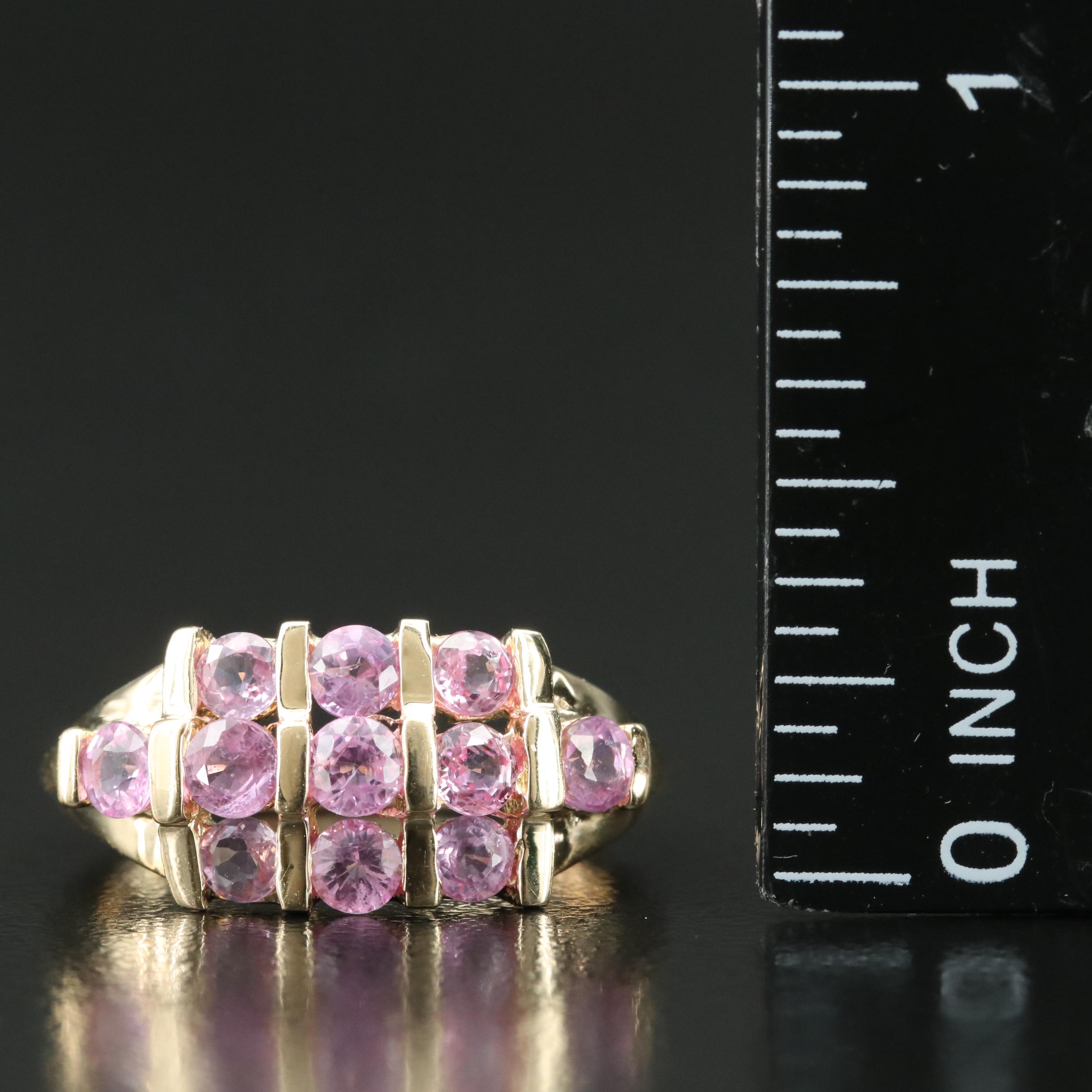 14K Pink Sapphire Ring