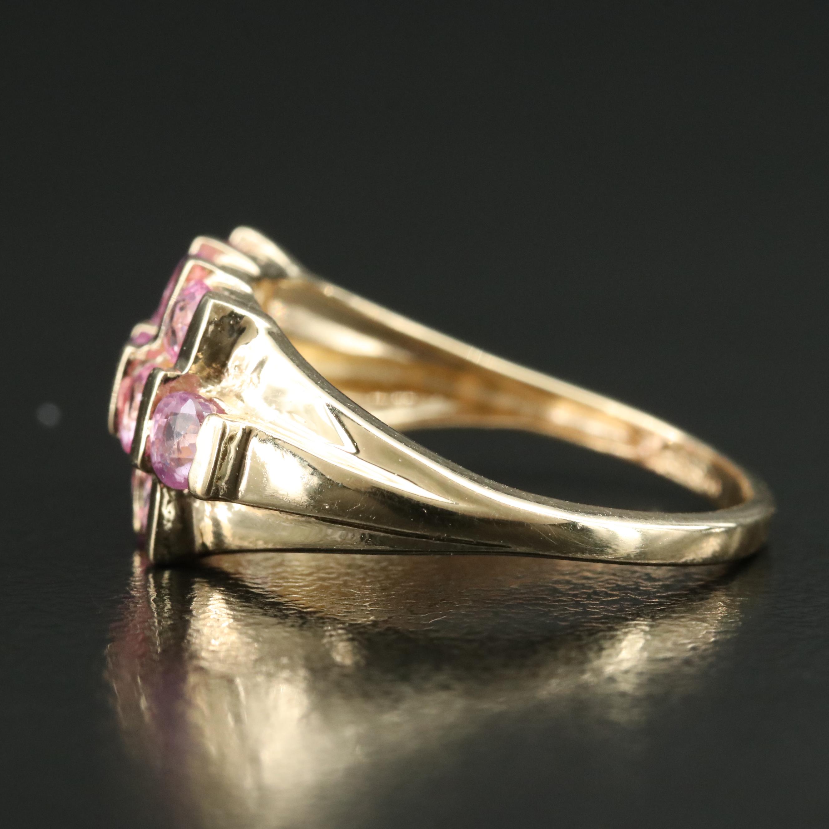 14K Pink Sapphire Ring