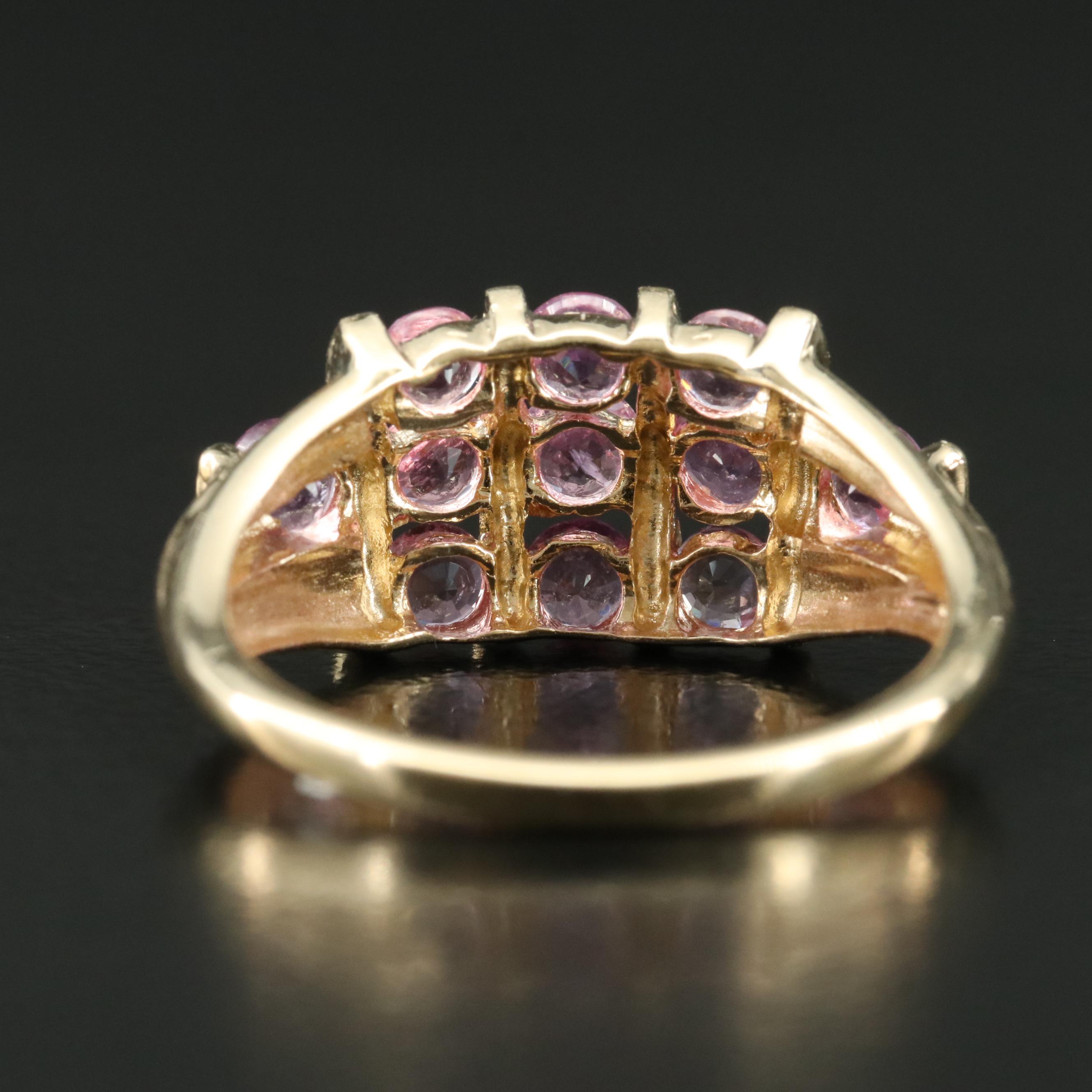 14K Pink Sapphire Ring
