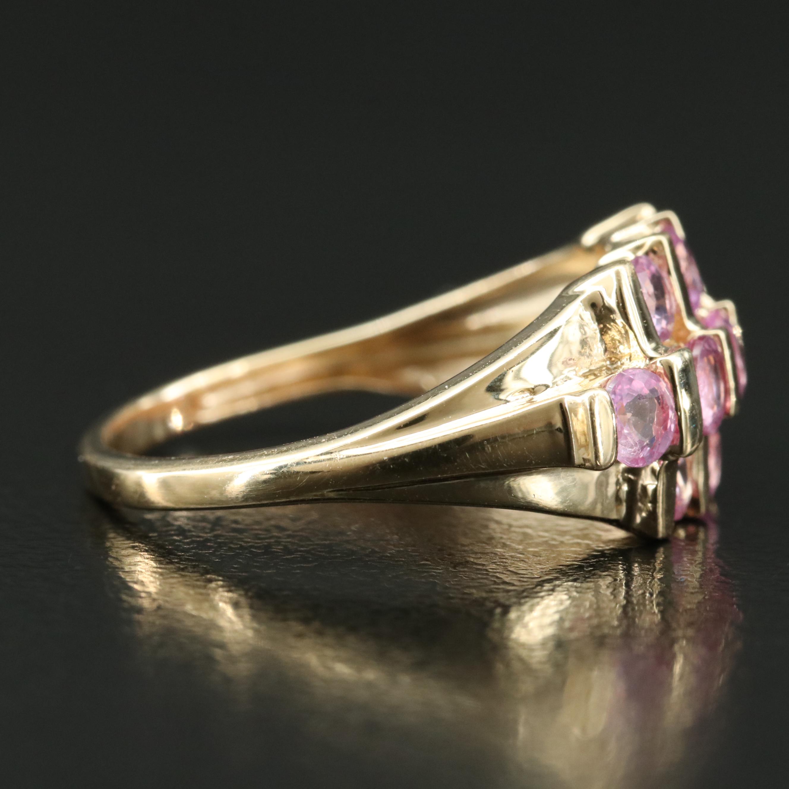 14K Pink Sapphire Ring