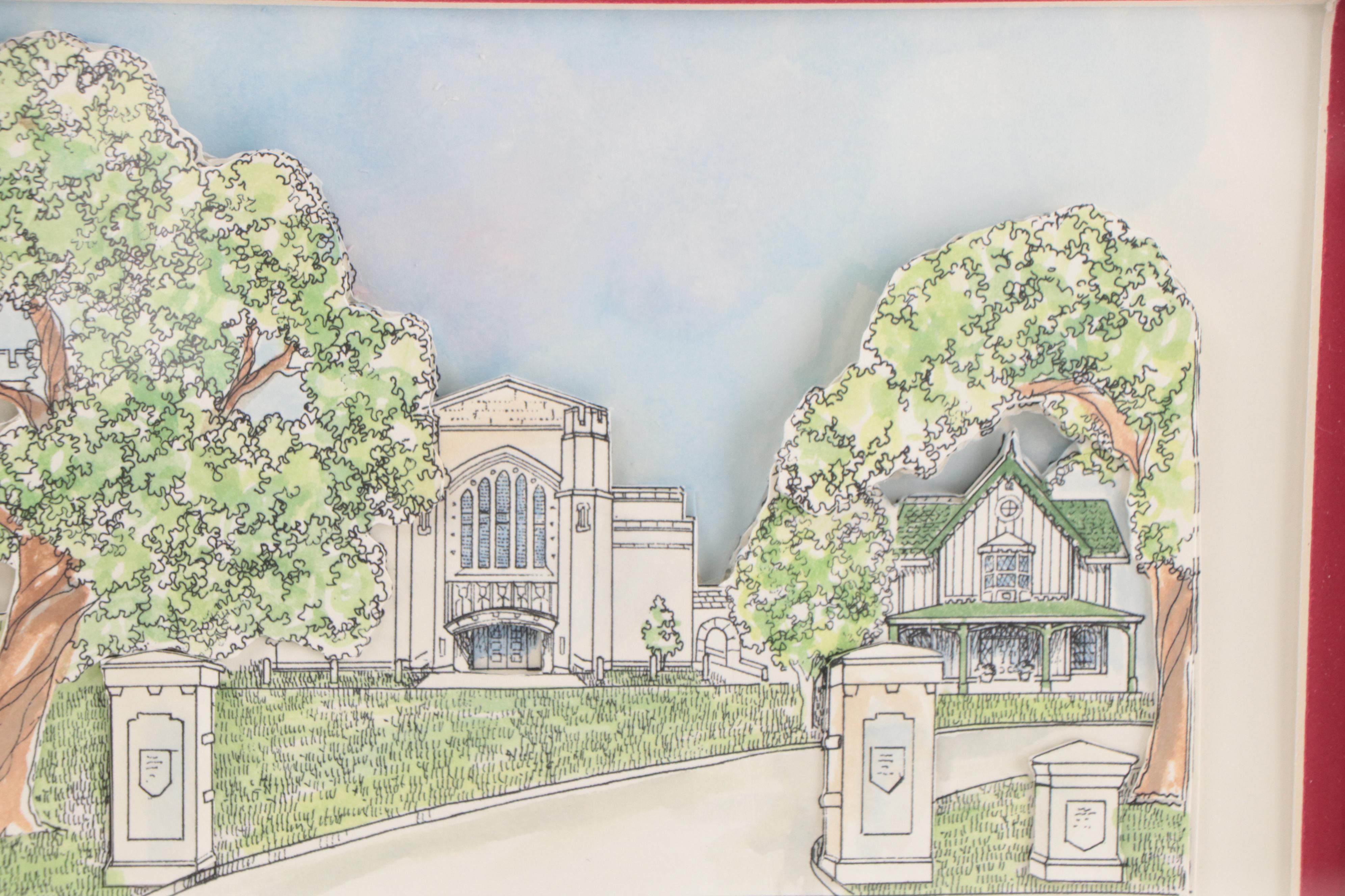 Patsy Gullett Dimensional Watercolor Painting "VMI"