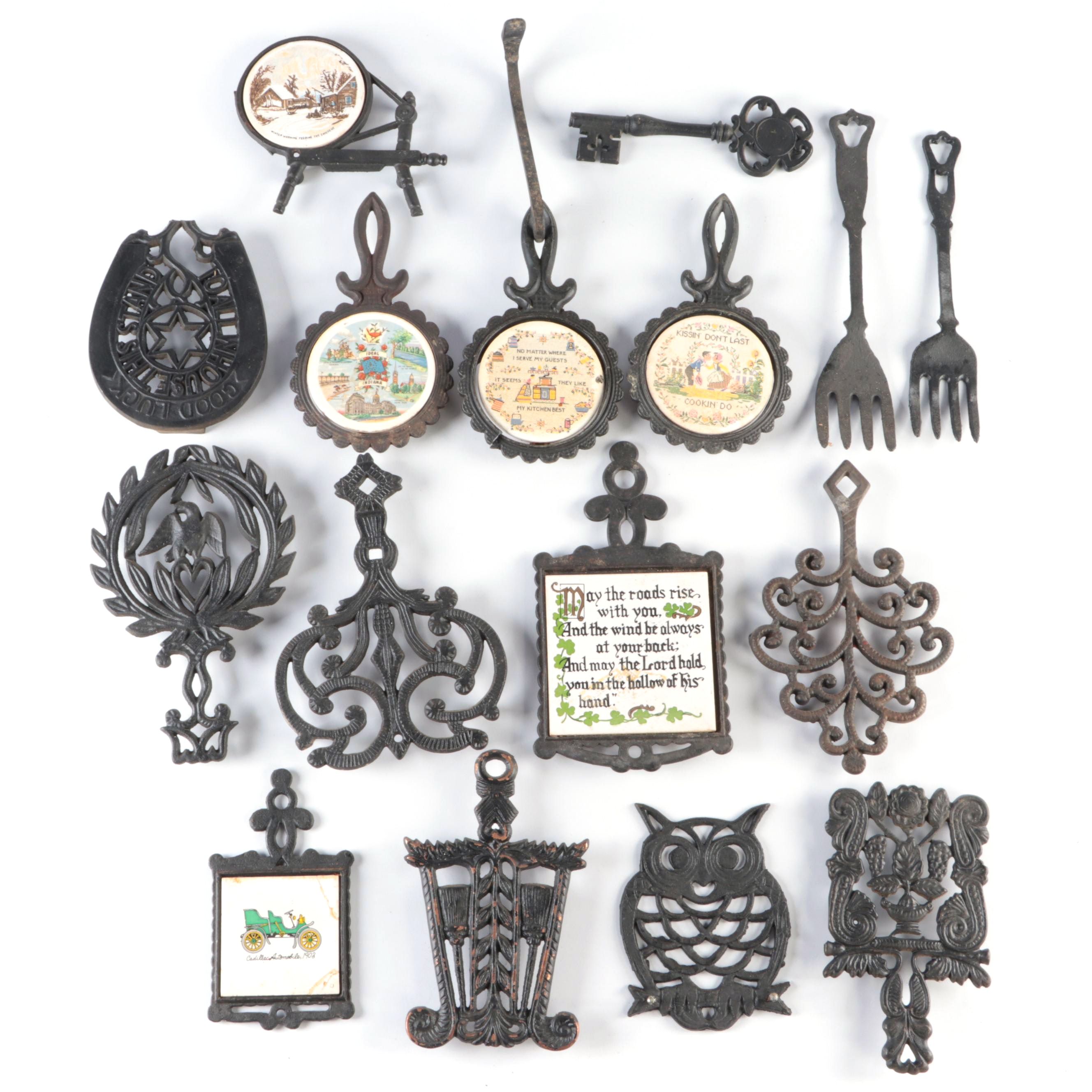 Cast Iron Trivets and Wall Decor