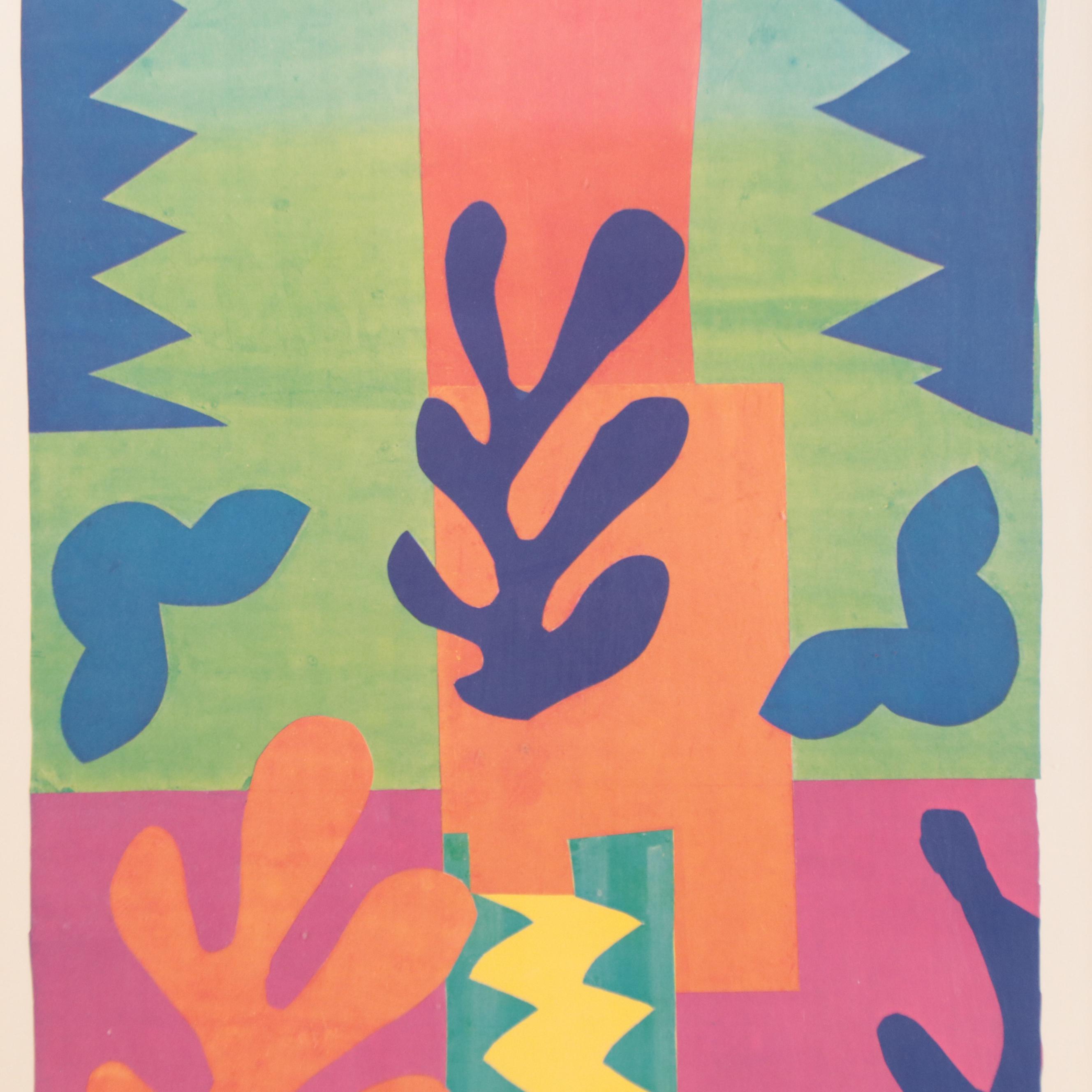 Offset Lithograph Exhibition Poster After Henri Matisse "The Cut-Outs"