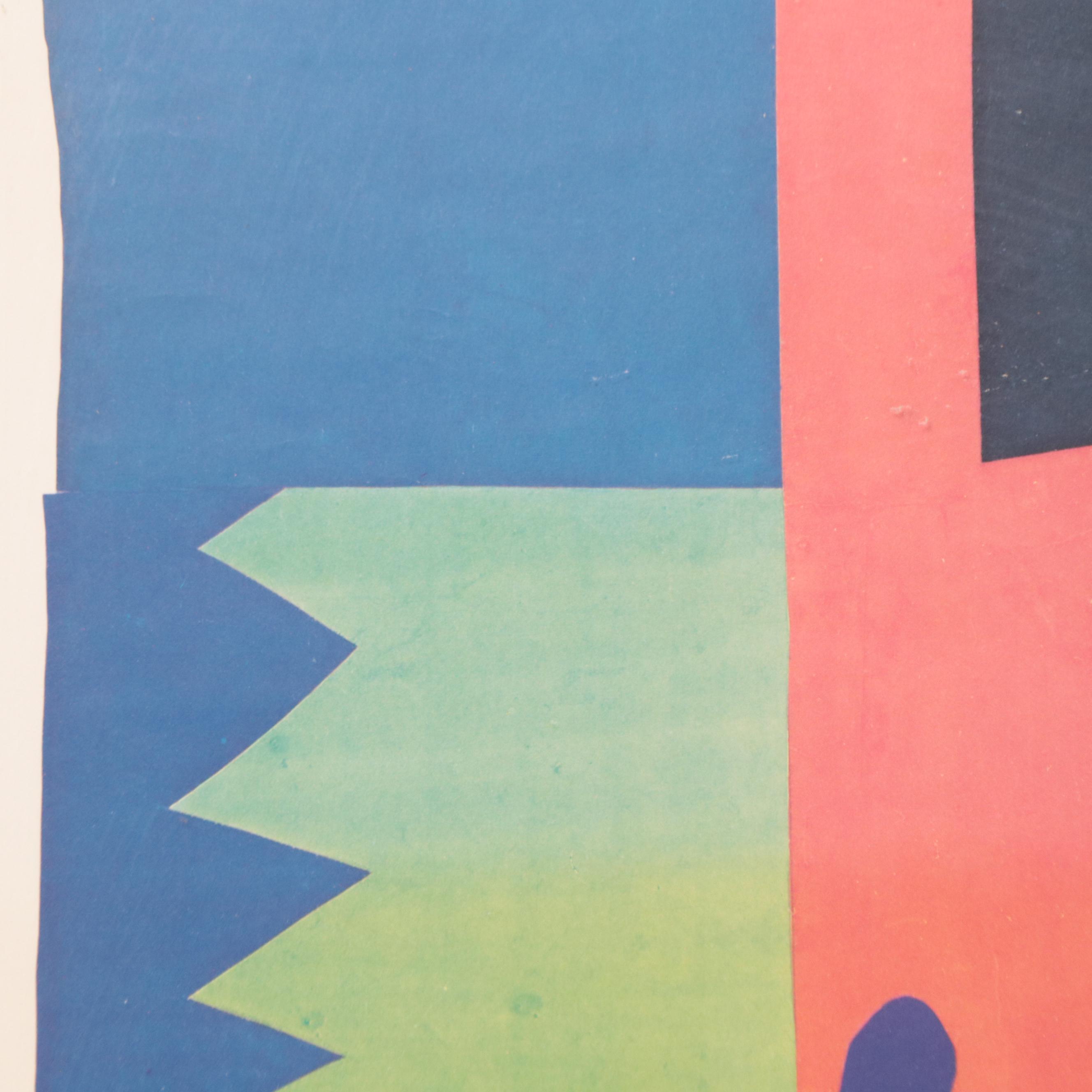 Offset Lithograph Exhibition Poster After Henri Matisse "The Cut-Outs"