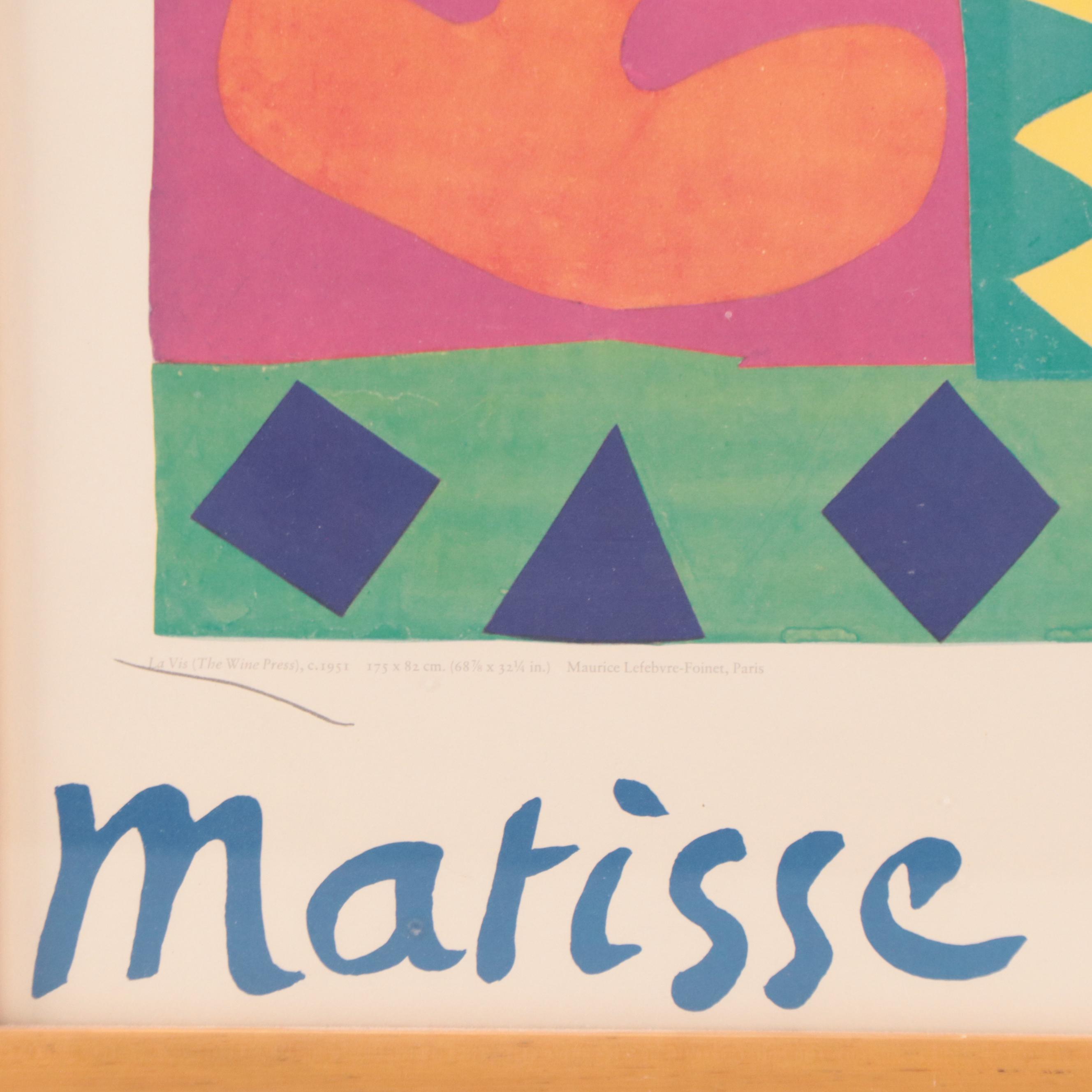 Offset Lithograph Exhibition Poster After Henri Matisse "The Cut-Outs"
