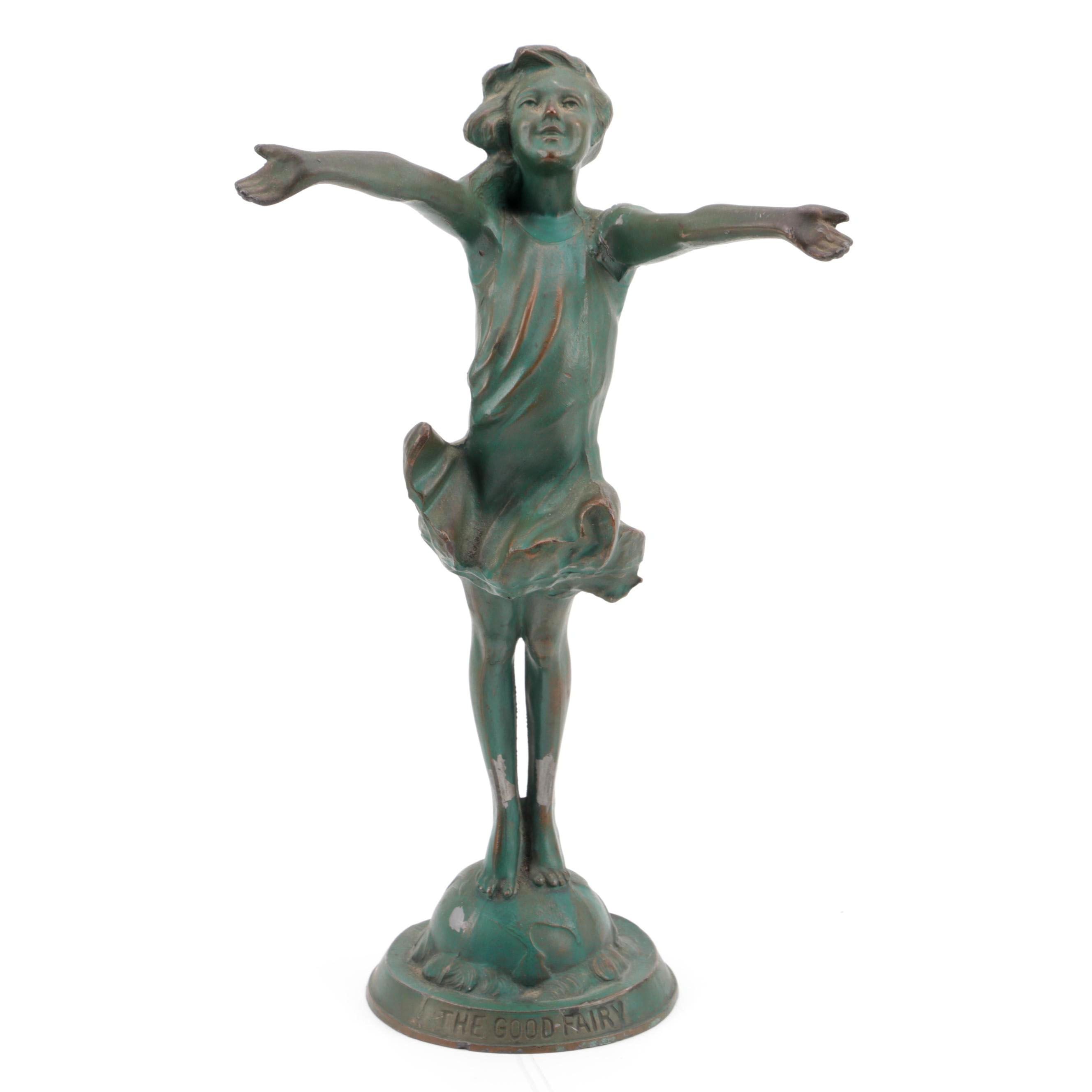 Jessie McCutcheon Raleigh Cast Spelter Sculpture "The Good Fairy"