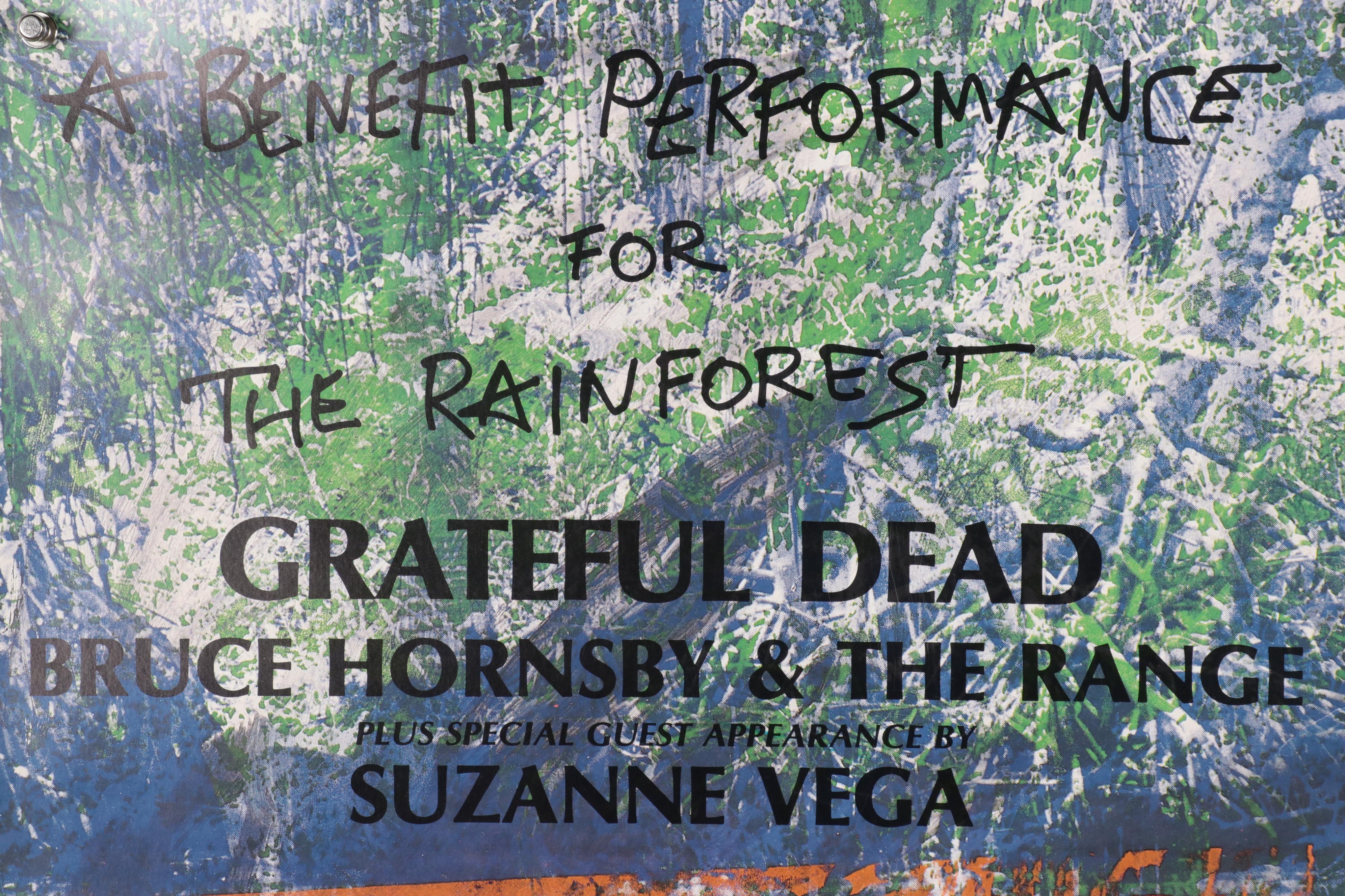 Grateful Dead Offset Lithograph Poster "Benefit Performance for the Rainforest"