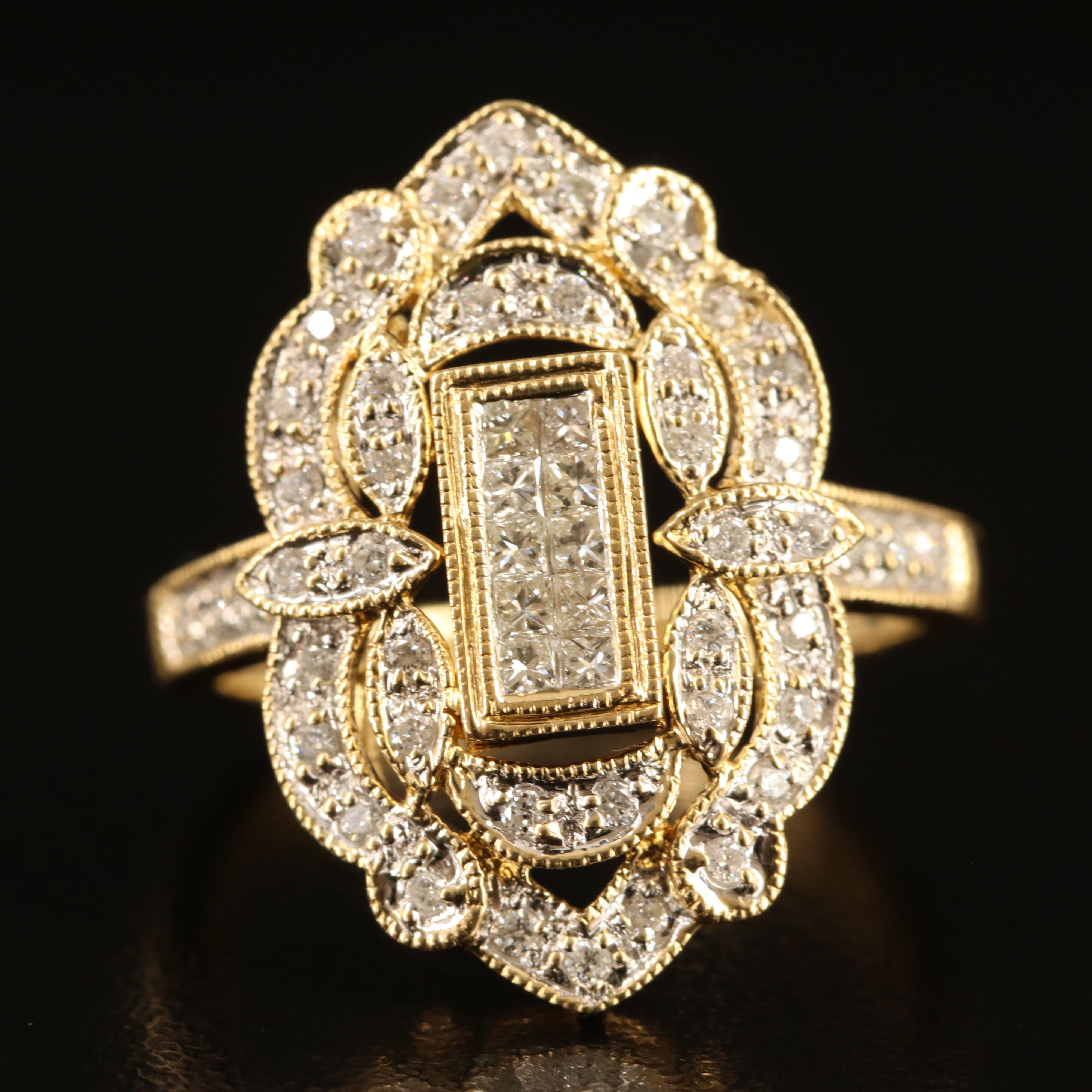 18K 0.51 CTW Diamond Arabesque Ring