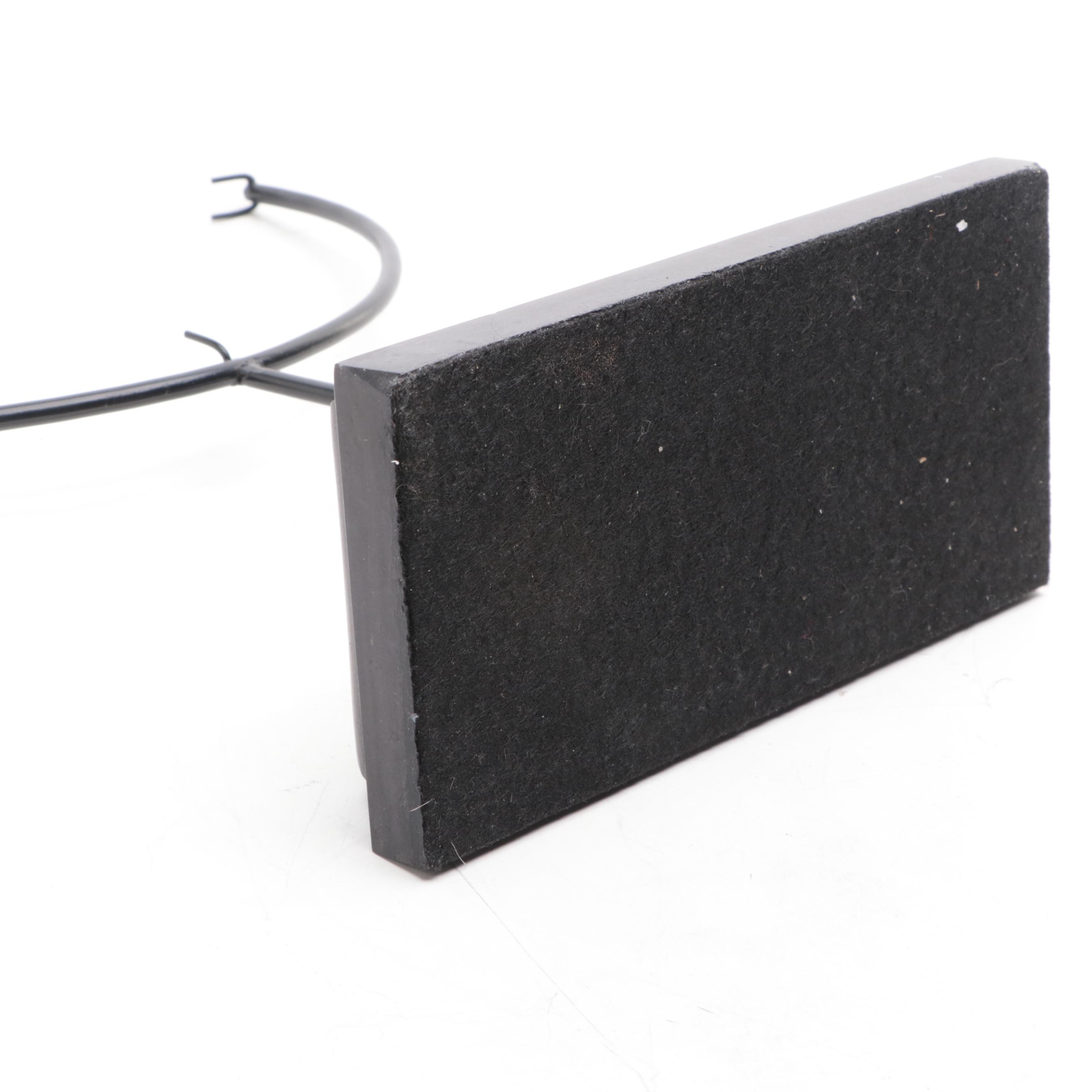 Carved Chinese Serpentine Medallion with Stand