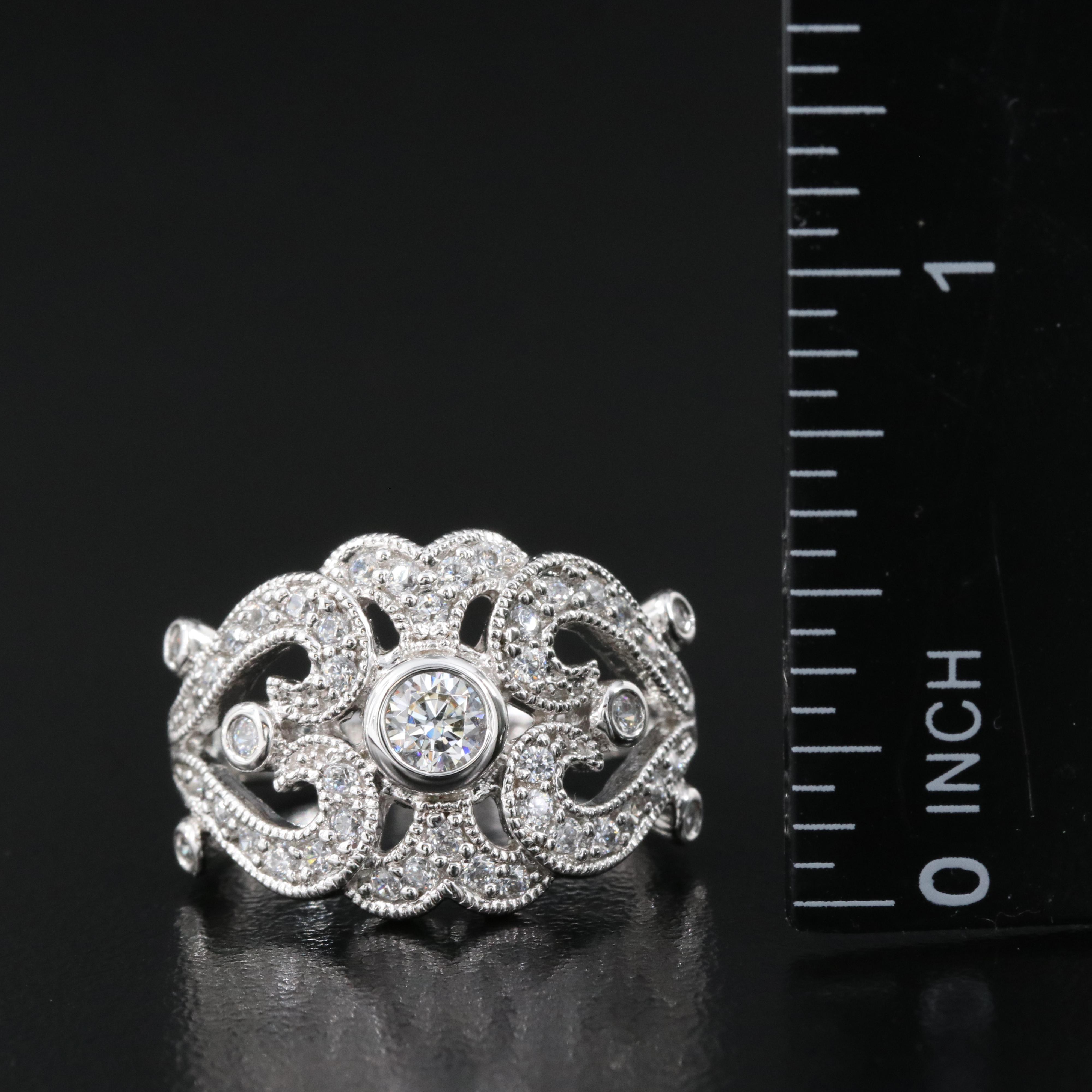 Joseph Esposito Sterling Cubic Zirconia Ring