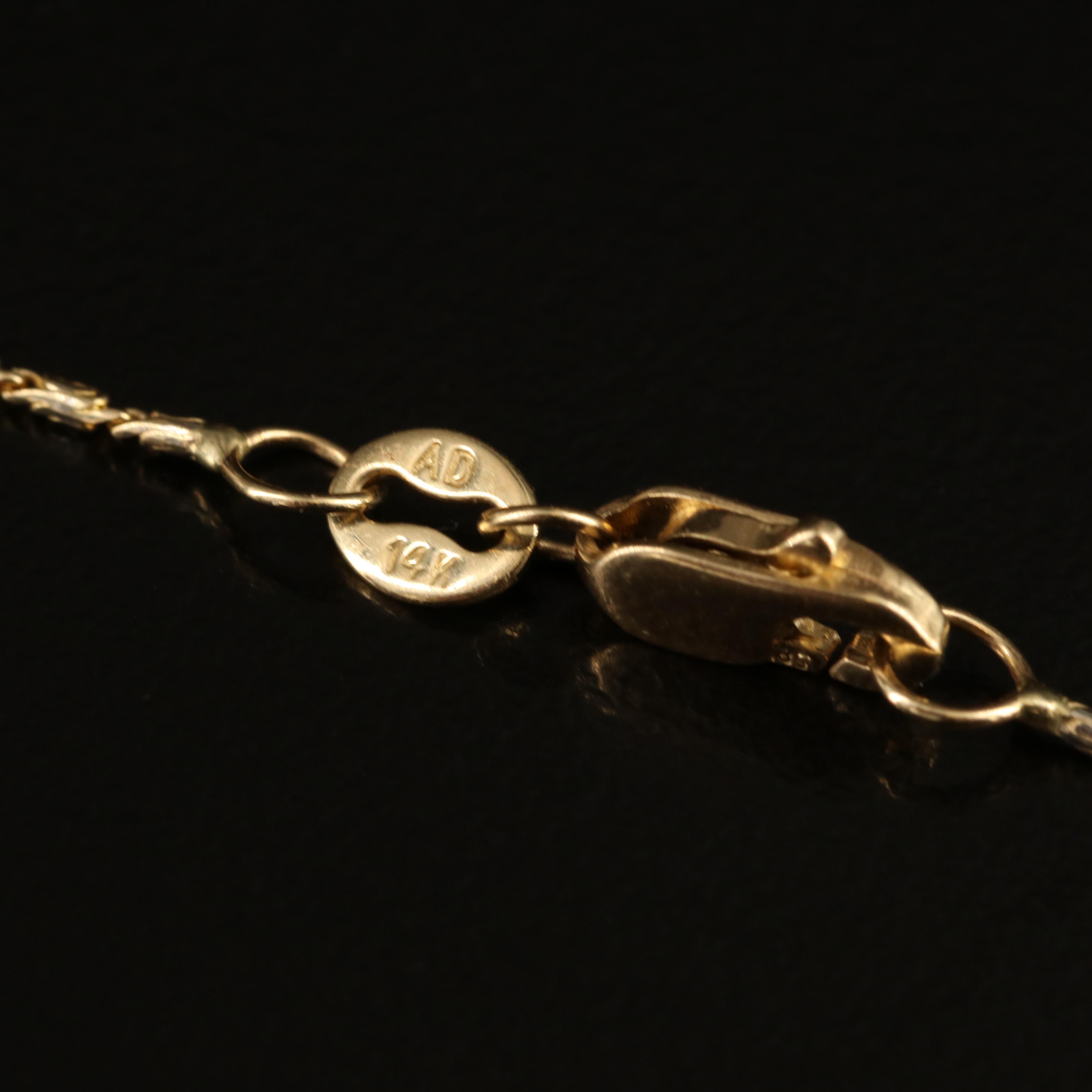 14K Fancy Link Chain