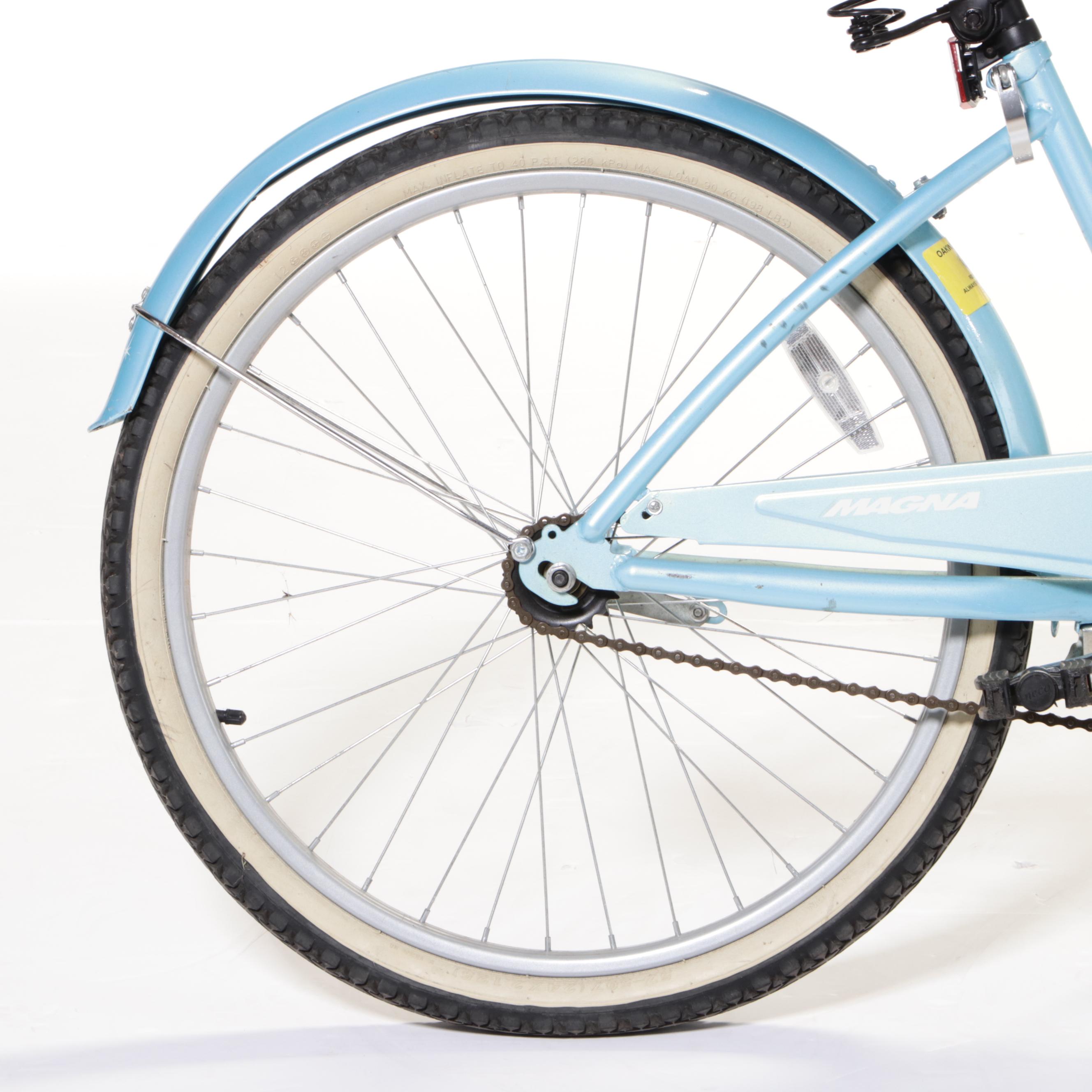 Women's Magna Rip Curl Cruiser Bicycle in Powder Blue