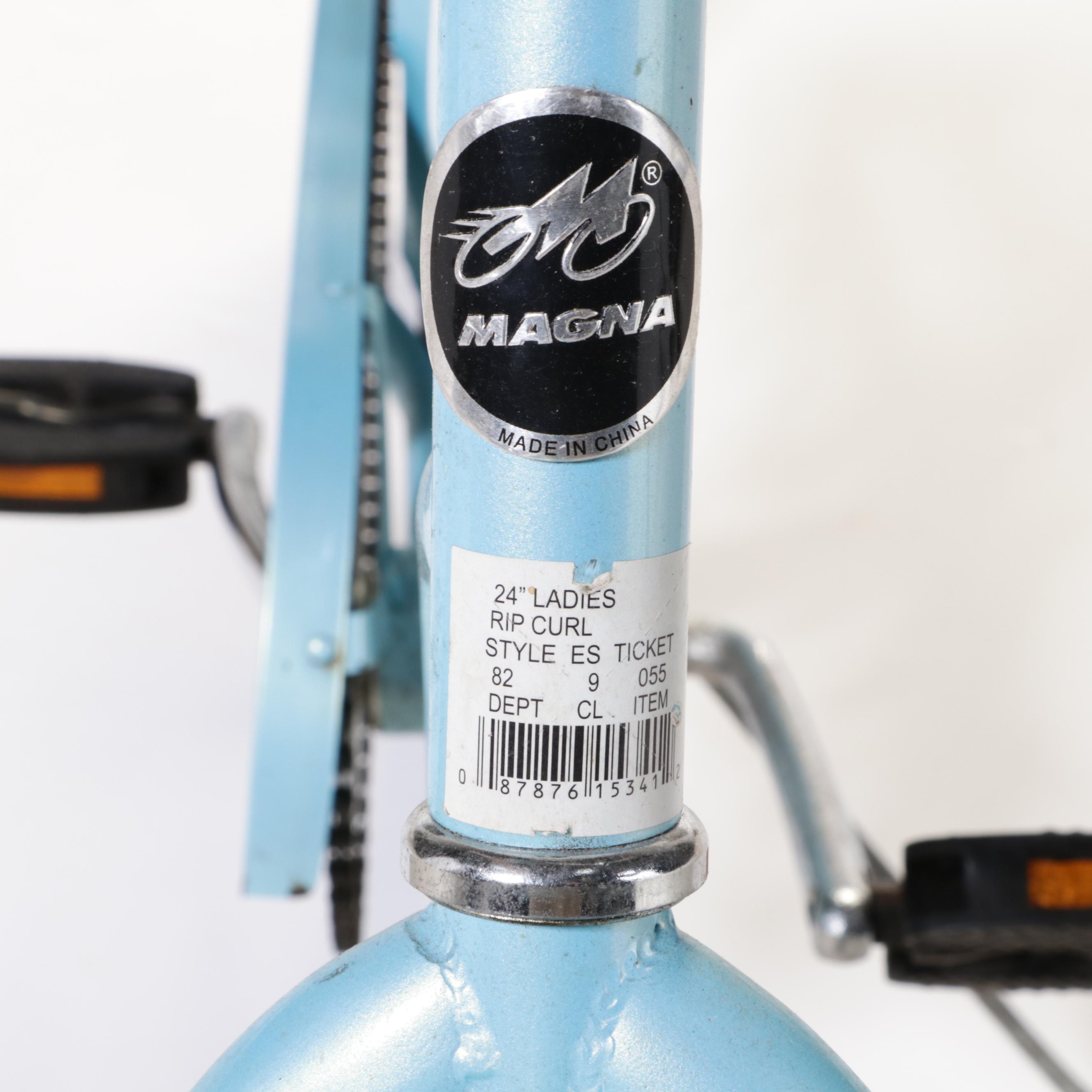 Women's Magna Rip Curl Cruiser Bicycle in Powder Blue