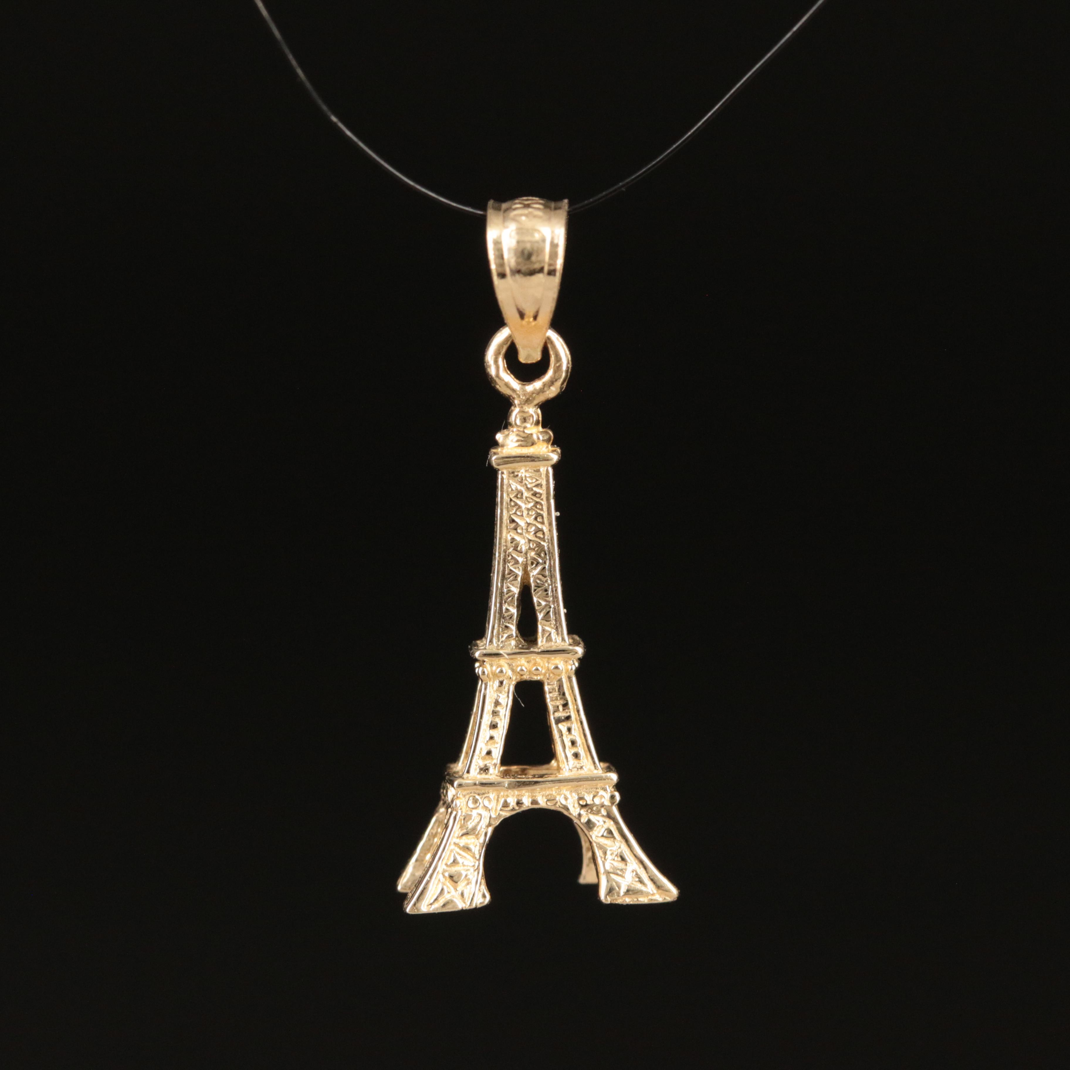 14K Eiffel Tower Pendant