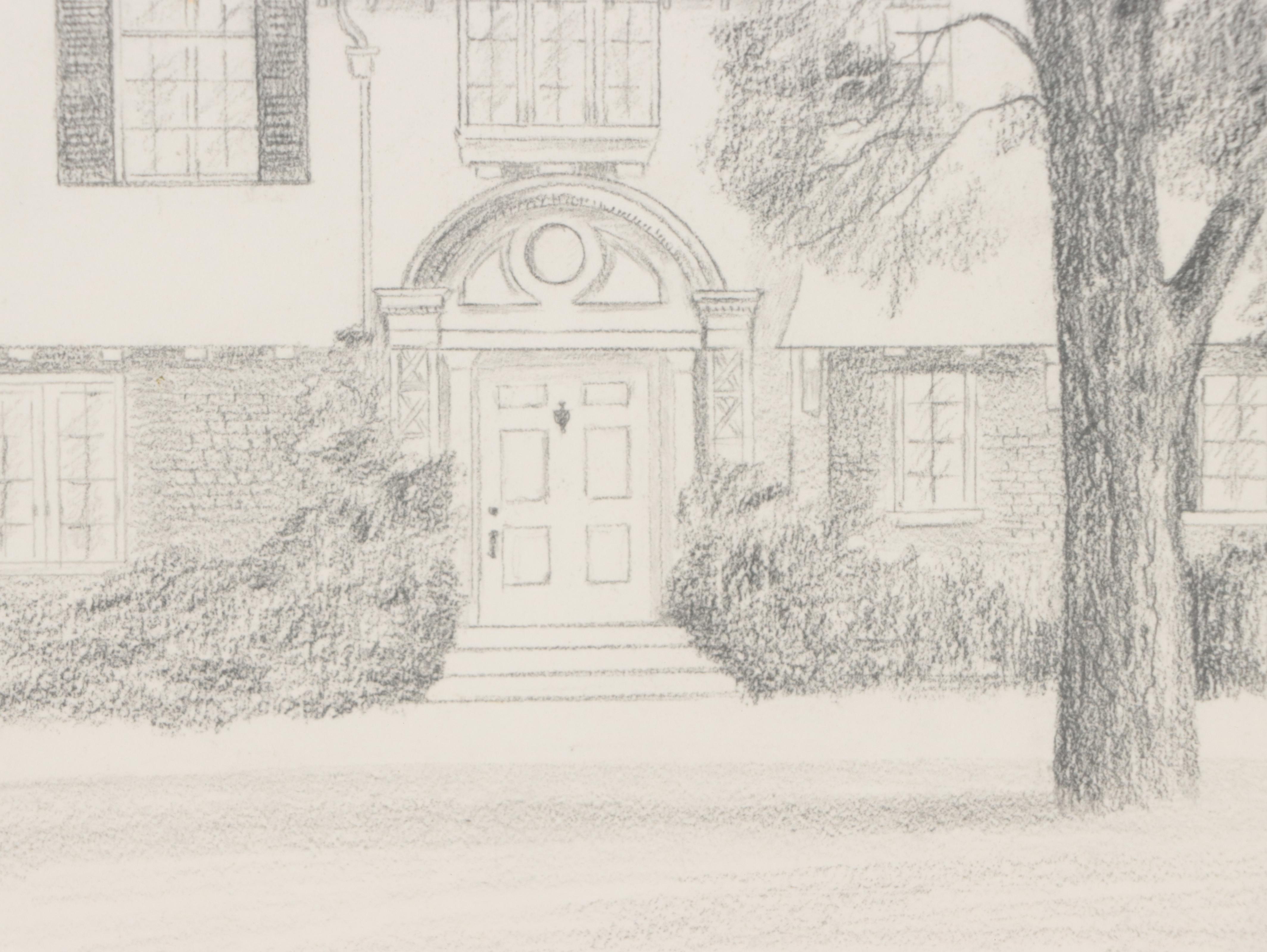 Residential Landscape Graphite Drawing, 1978; More